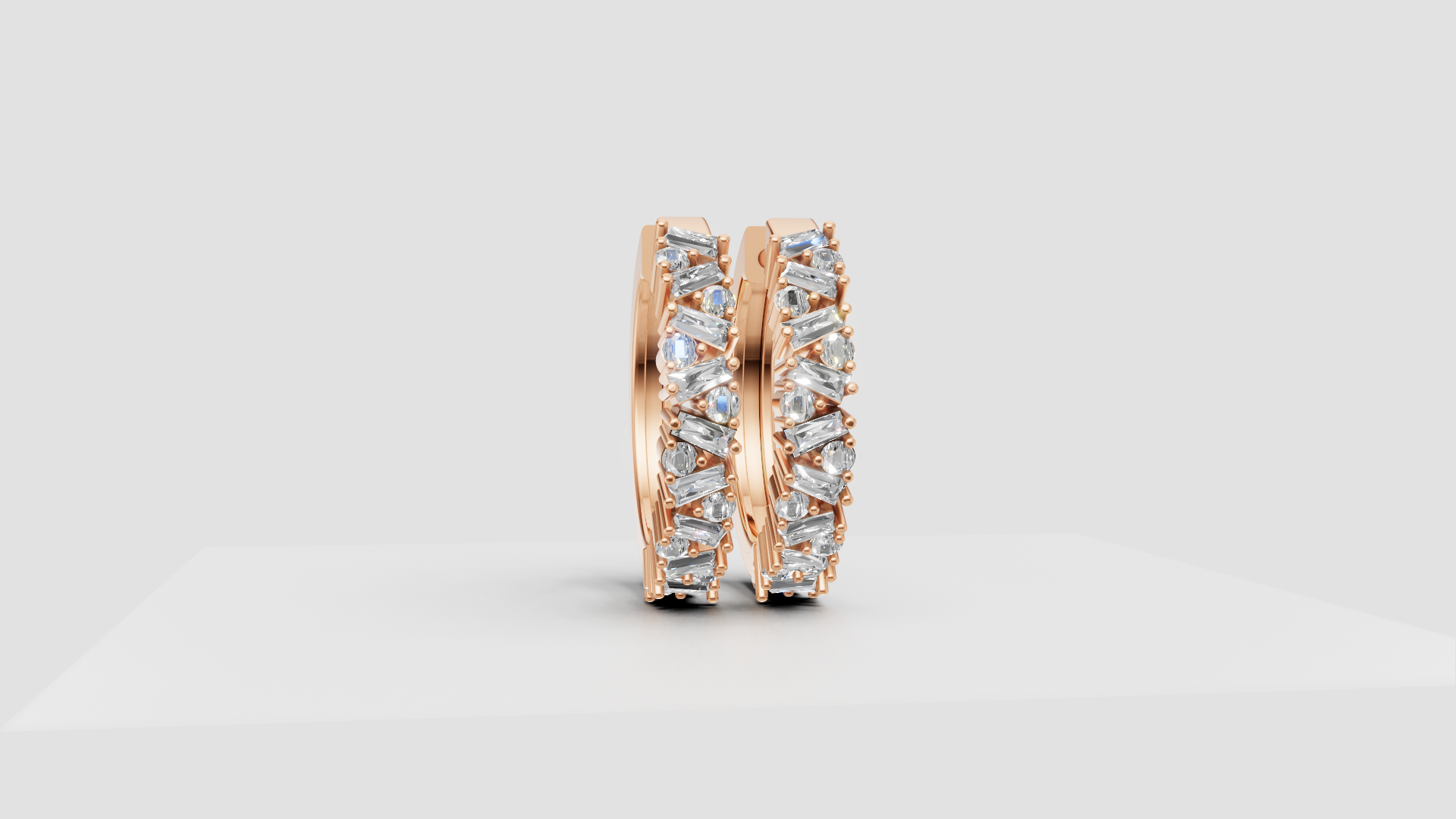 Marquise-Cut Hoop Earrings | 18K Gold | DS IMPEX