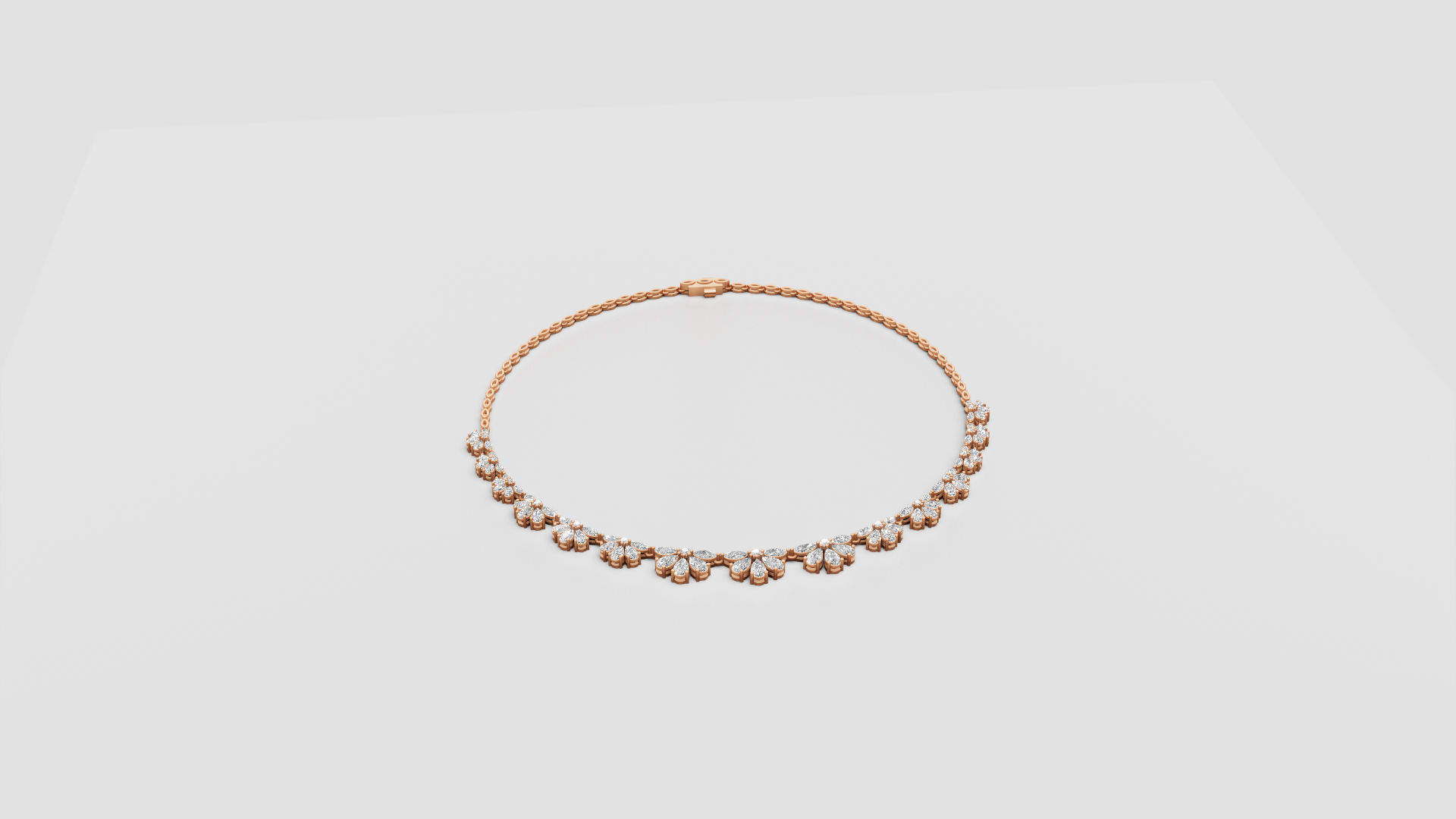✨ Radiant Blossom – Diamond Cluster Necklace | DS IMPEX Luxury