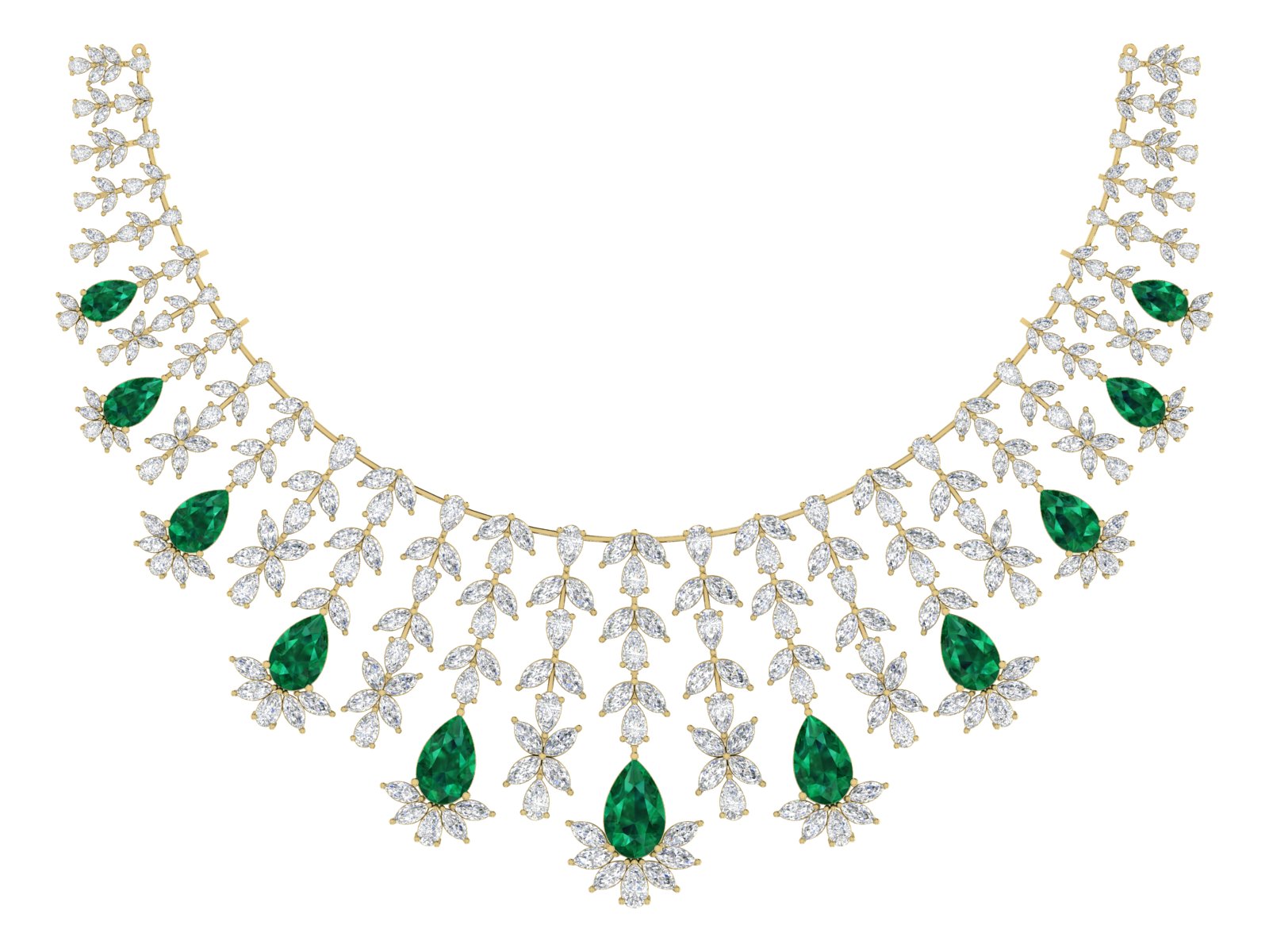 ✨ Royal Heritage – Diamond Chandelier Necklace | DS IMPEX