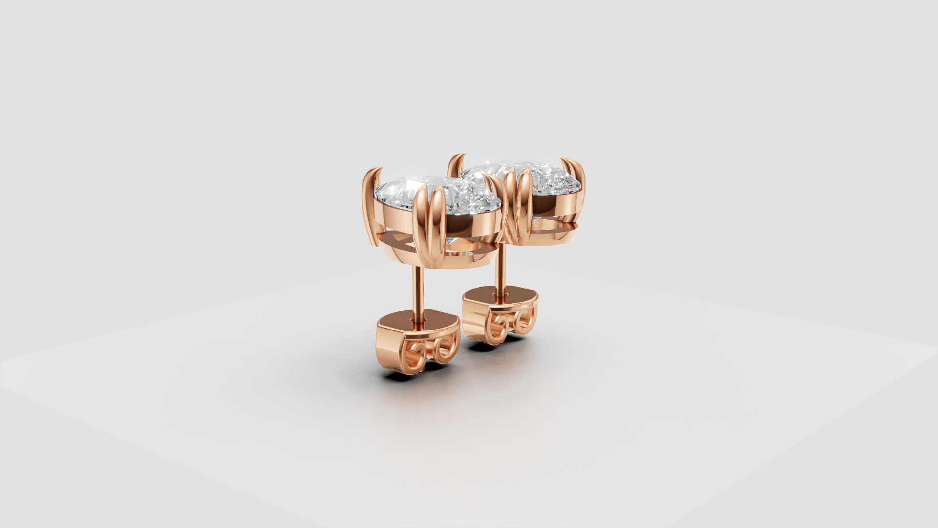 Pear-Cut Stud Earrings | 18K Gold | DS IMPEX