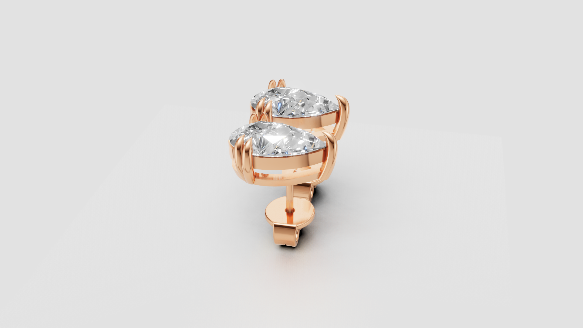 Pear-Cut Stud Earrings | 18K Gold | DS IMPEX