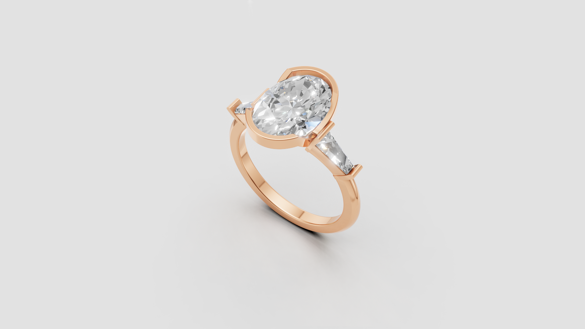 ✨ Oval Solitaire Engagement Ring – Classic 18K Gold | DS IMPEX