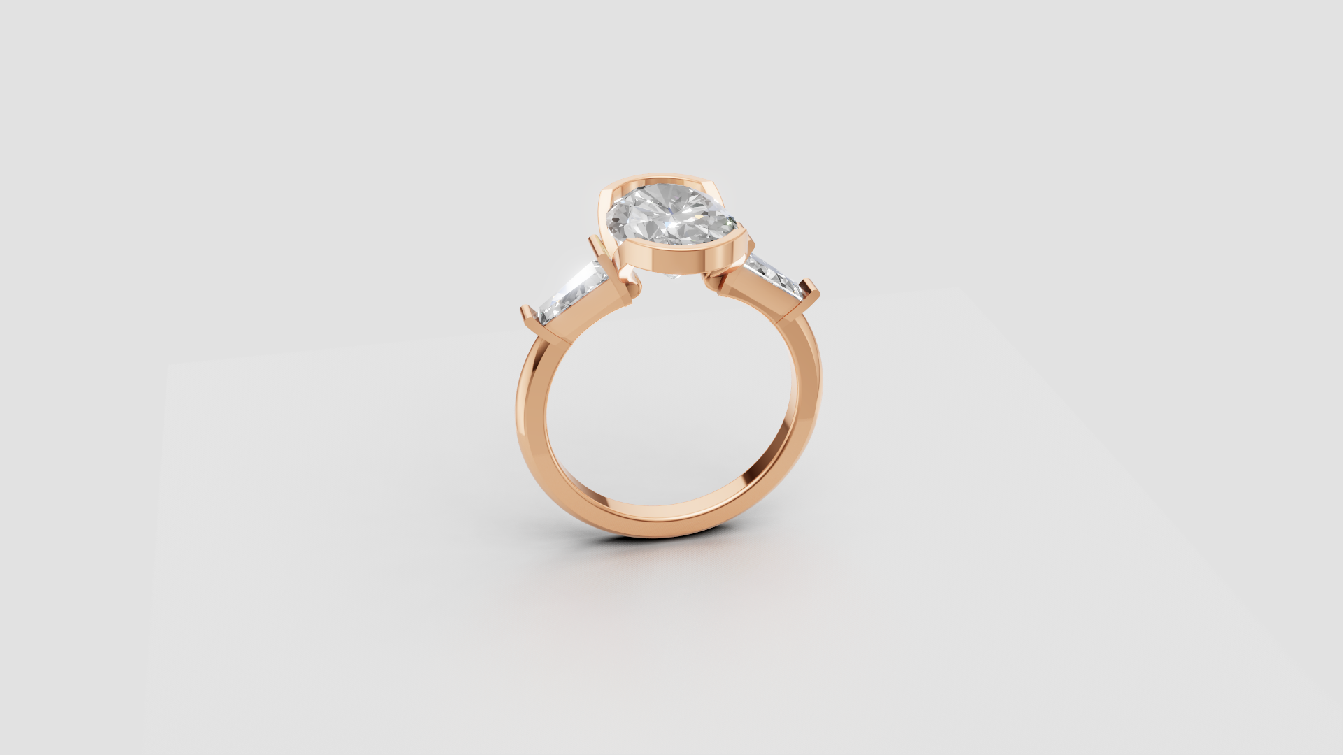 ✨ Oval Solitaire Engagement Ring – Classic 18K Gold | DS IMPEX