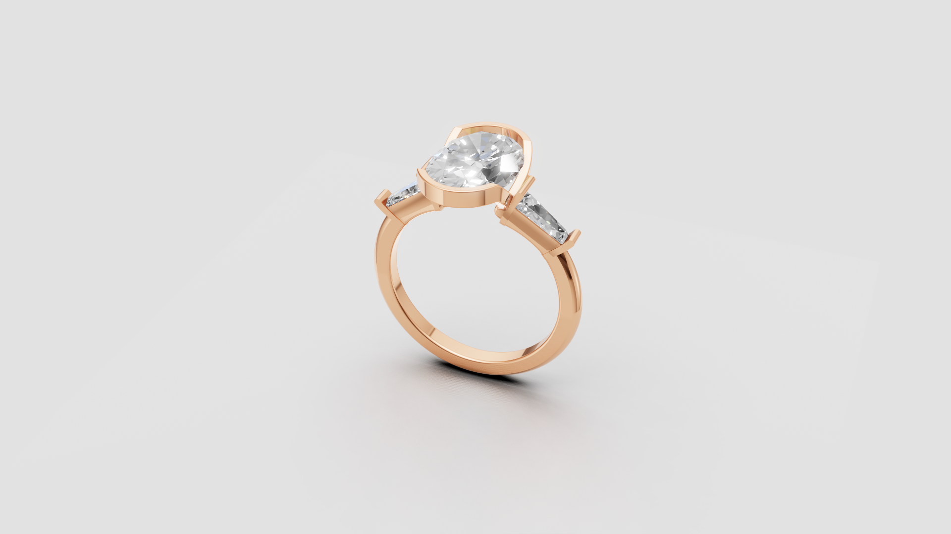 ✨ Oval Solitaire Engagement Ring – Classic 18K Gold | DS IMPEX