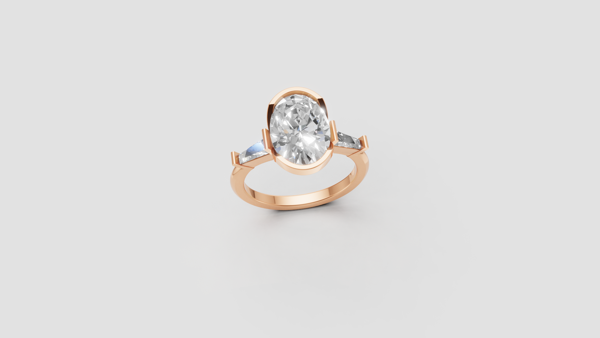 ✨ Oval Solitaire Engagement Ring – Classic 18K Gold | DS IMPEX