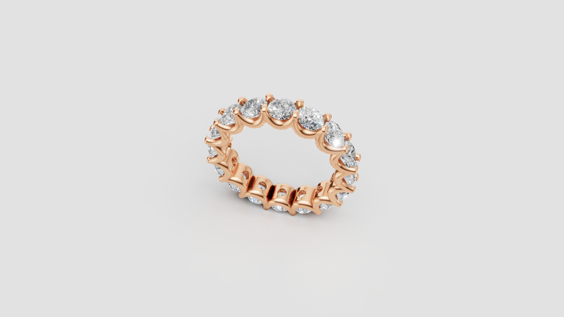 💎 Diamond Eternity Band – Full Round Setting | 14K Gold | DS IMPEX