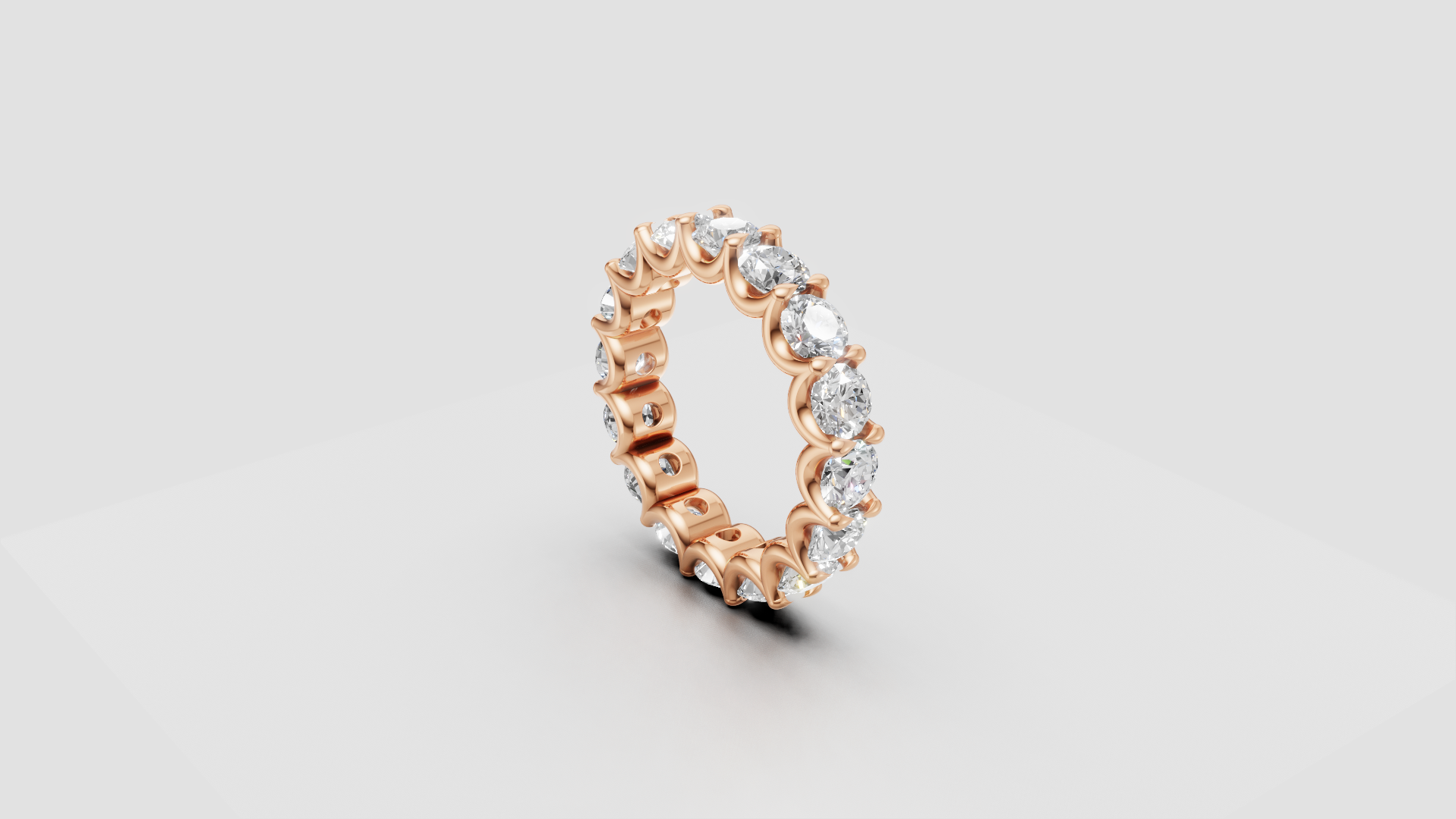 💎 Diamond Eternity Band – Full Round Setting | 14K Gold | DS IMPEX