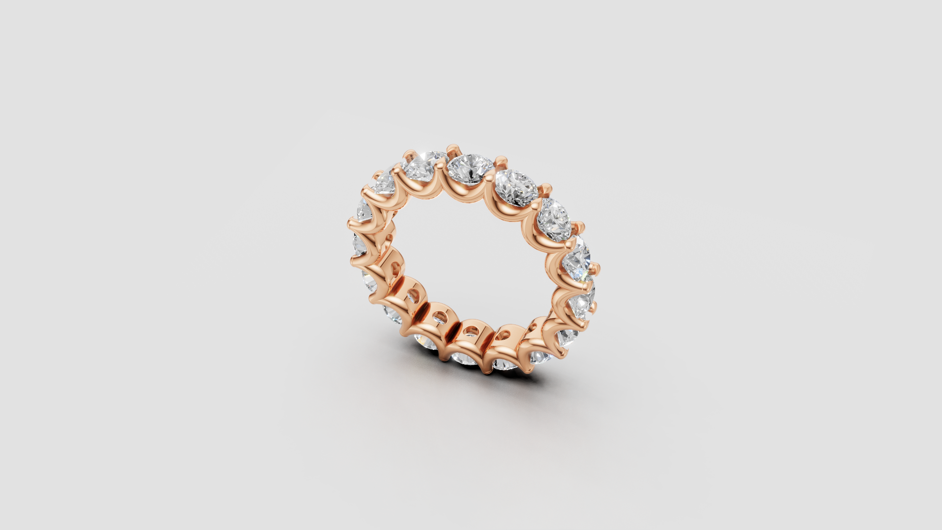 💎 Diamond Eternity Band – Full Round Setting | 14K Gold | DS IMPEX