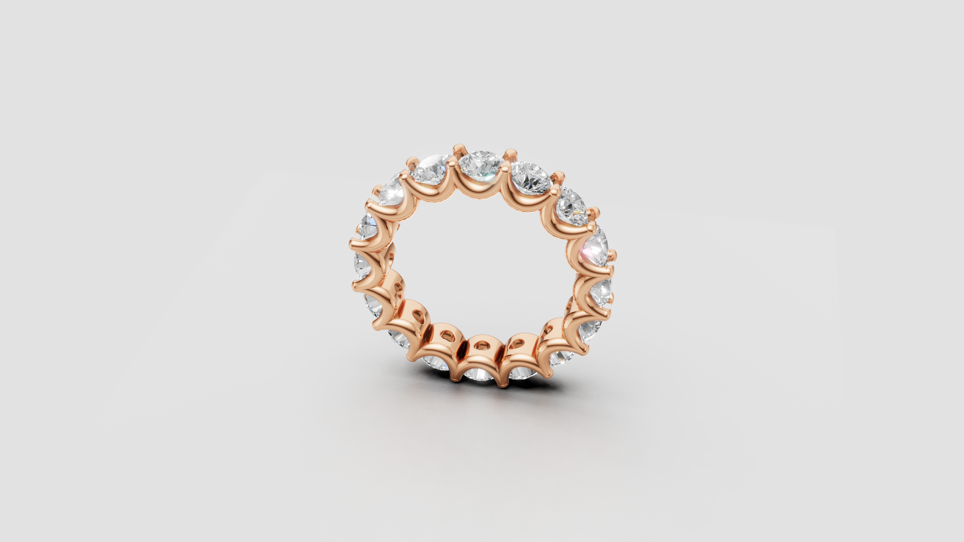 💎 Diamond Eternity Band – Full Round Setting | 14K Gold | DS IMPEX