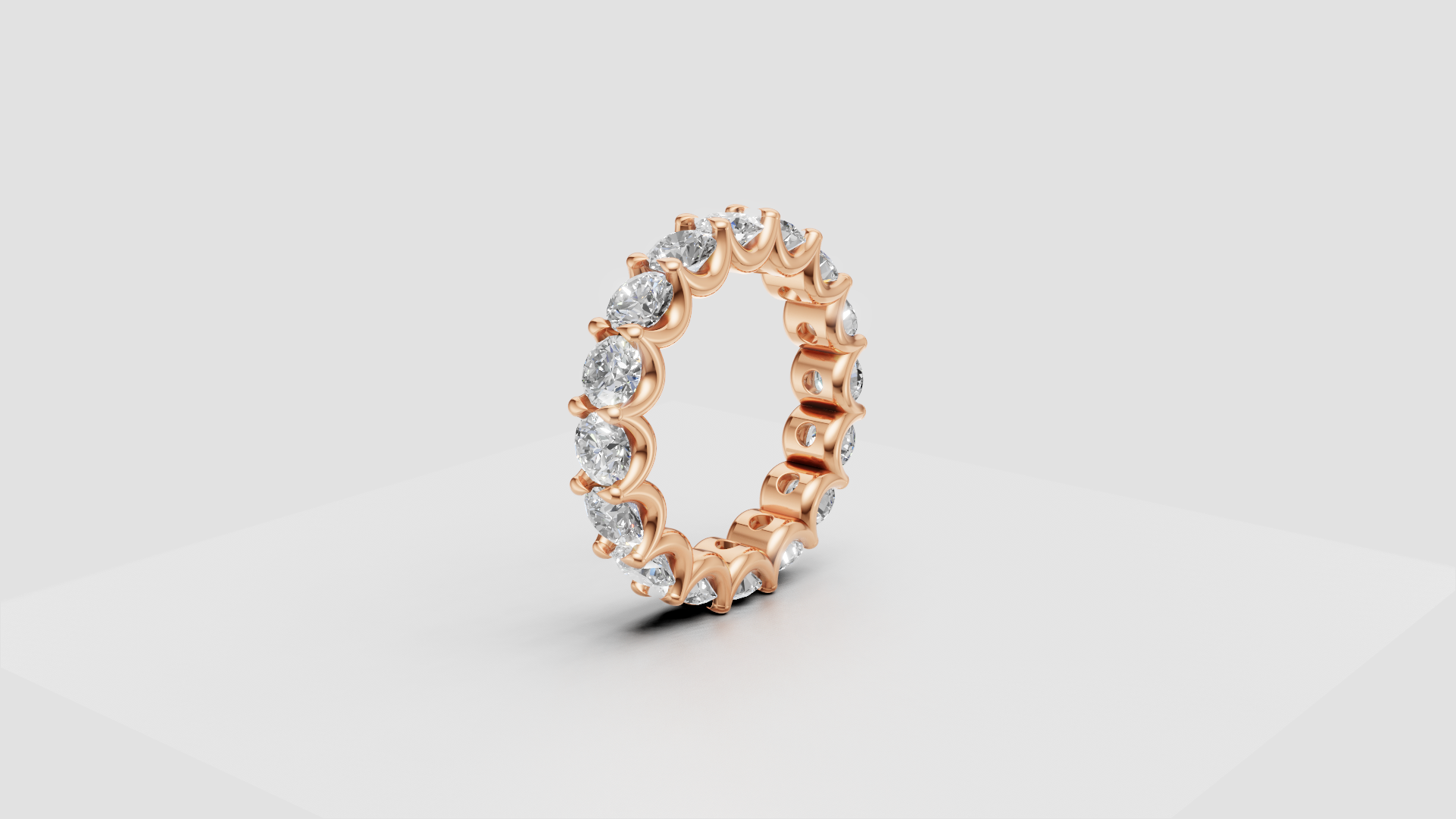 💎 Diamond Eternity Band – Full Round Setting | 14K Gold | DS IMPEX