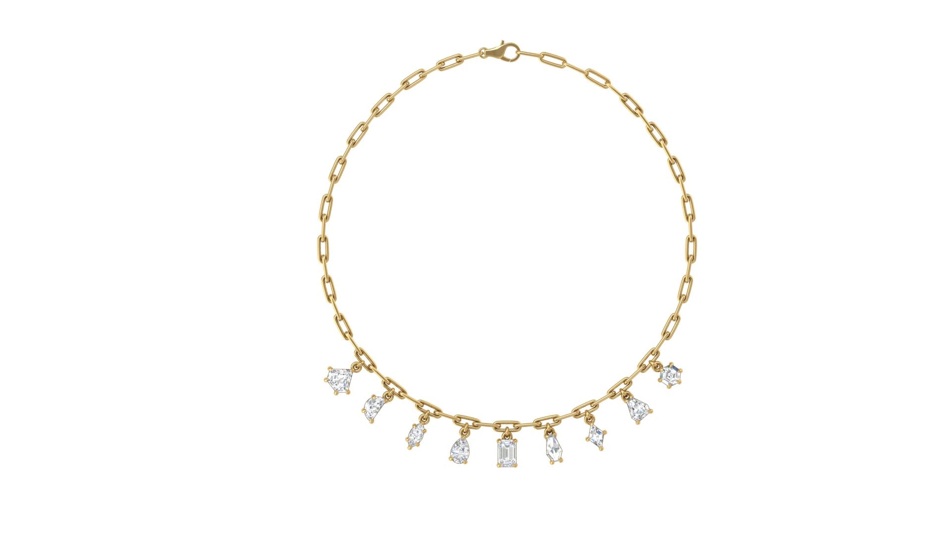 ✨ Modern Minimalist Diamond Charm Necklace | DS IMPEX