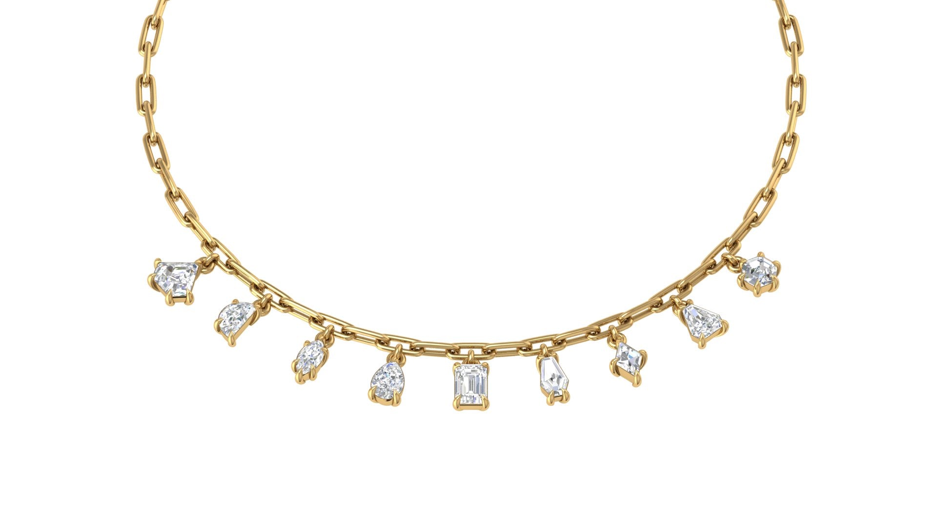 ✨ Modern Minimalist Diamond Charm Necklace | DS IMPEX