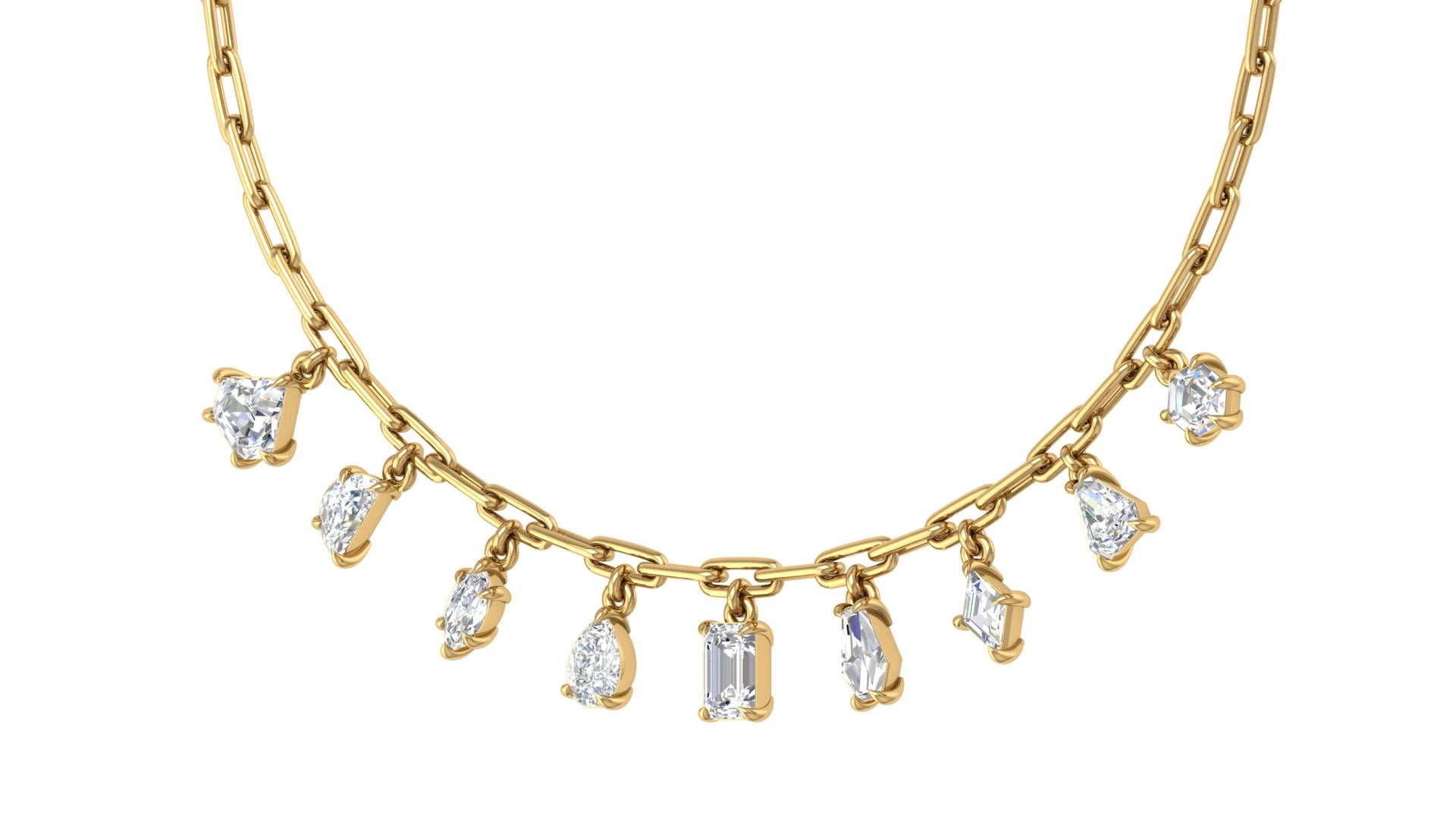 ✨ Modern Minimalist Diamond Charm Necklace | DS IMPEX