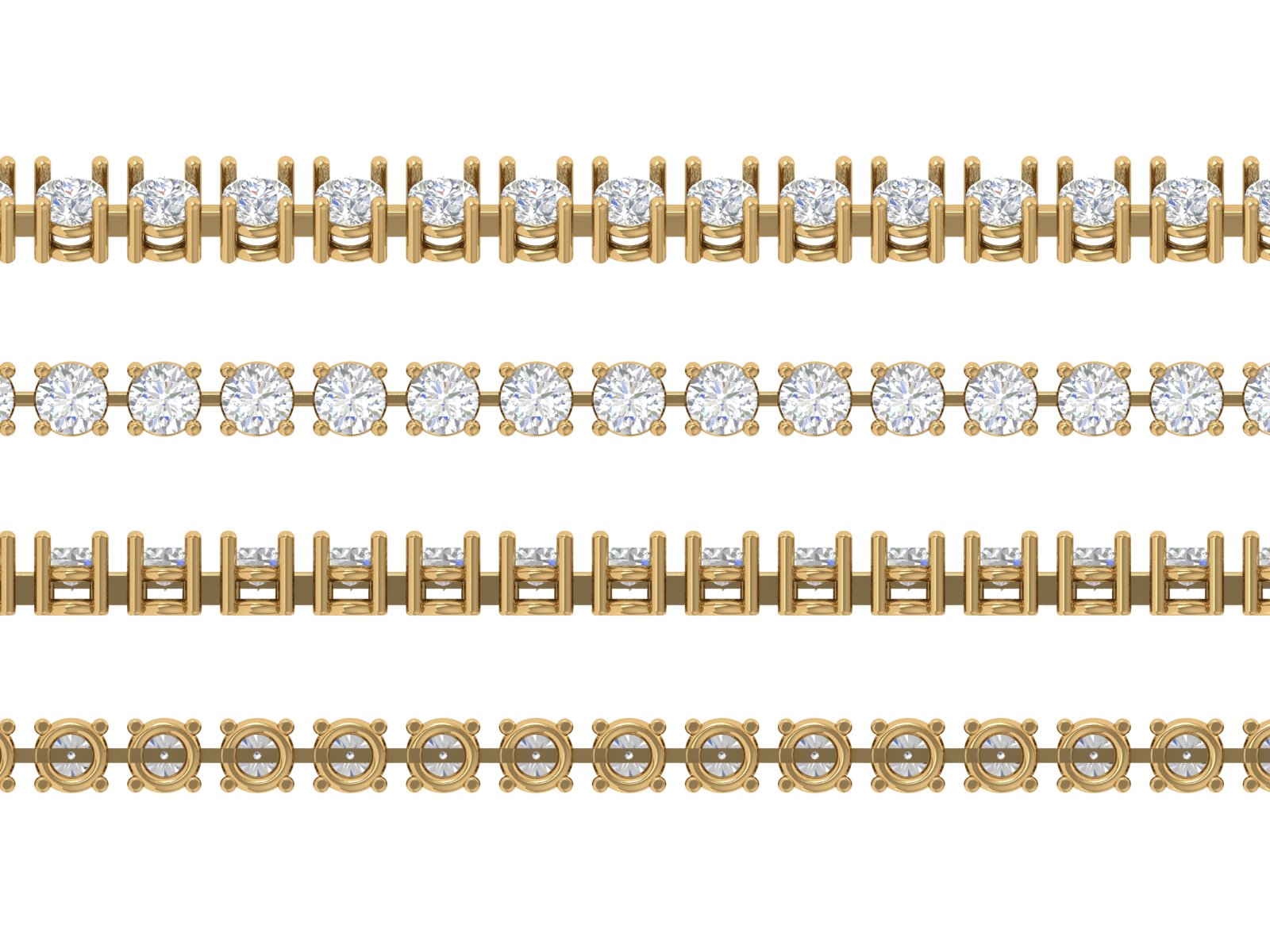Classic Diamond Tennis Bracelet | 18K Gold | DS IMPEX