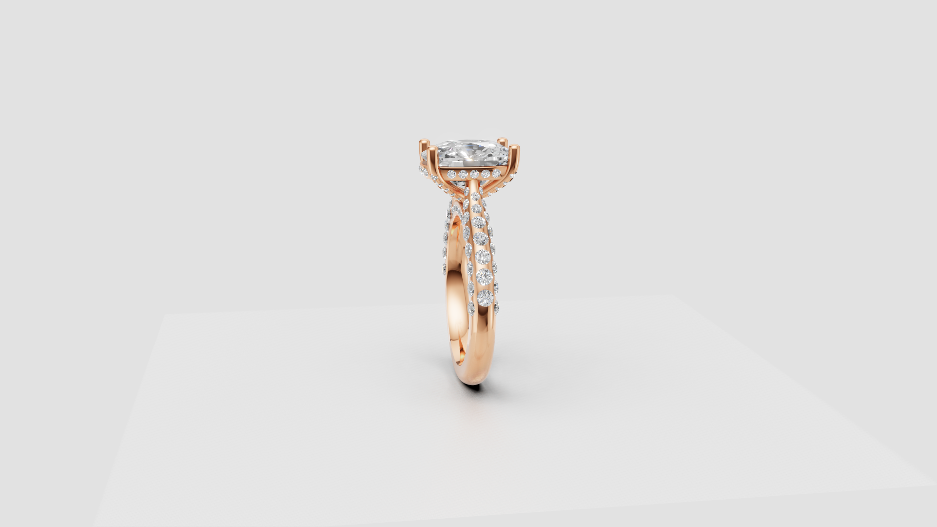 💍 Cushion-Cut Solitaire Engagement Ring | 14K Gold | DS IMPEX