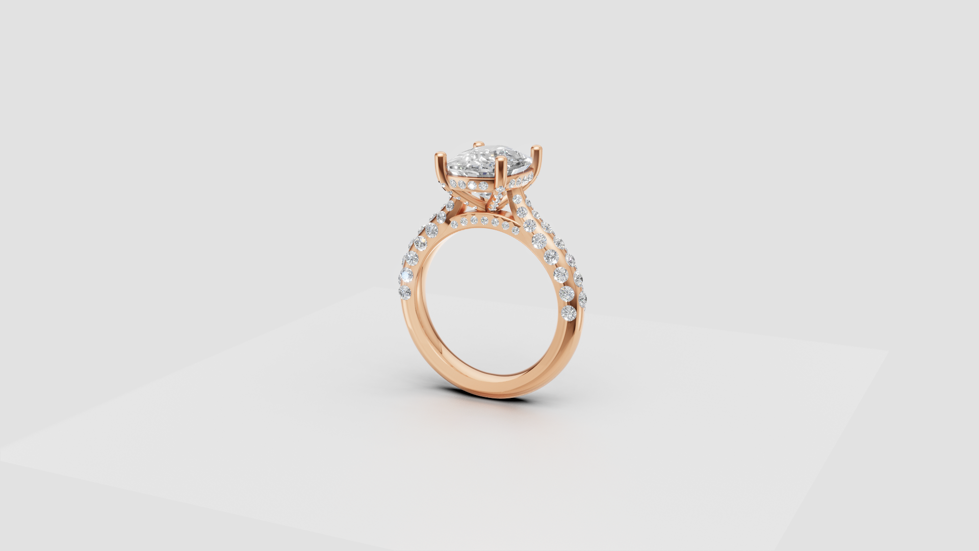 💍 Cushion-Cut Solitaire Engagement Ring | 14K Gold | DS IMPEX