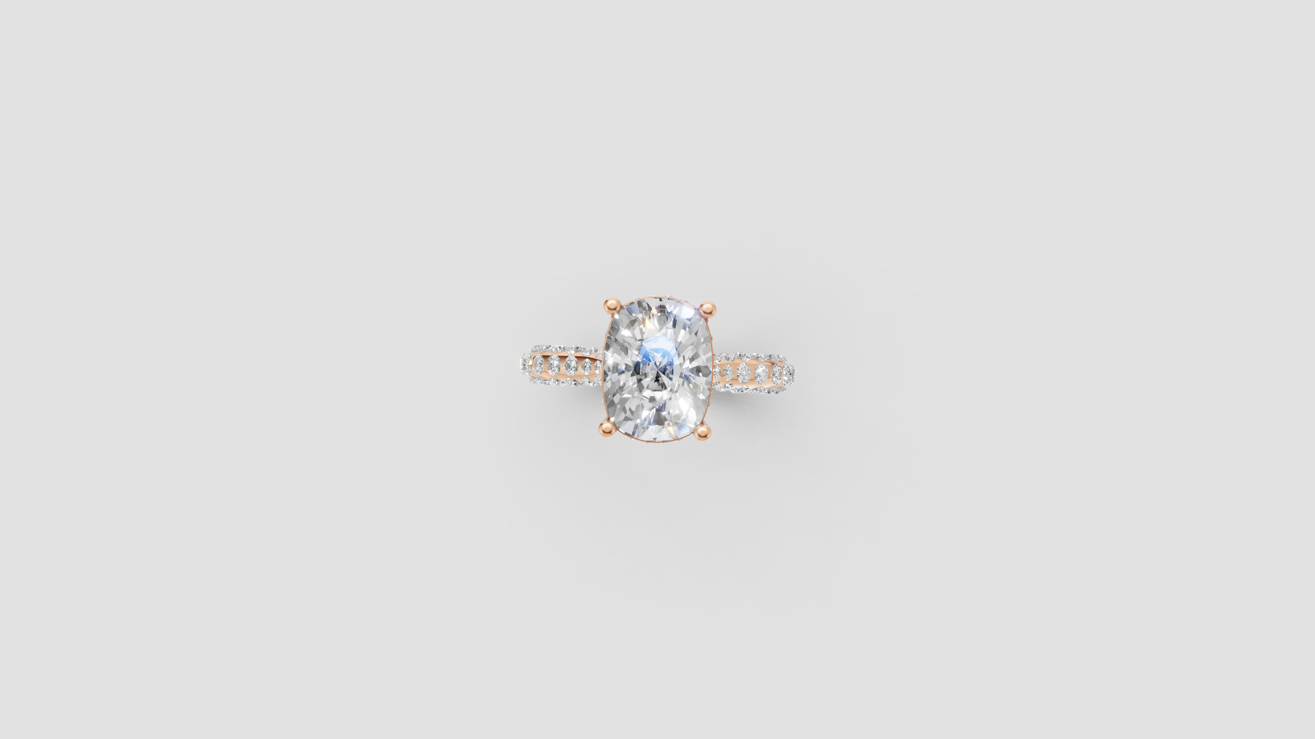 💍 Cushion-Cut Solitaire Engagement Ring | 14K Gold | DS IMPEX