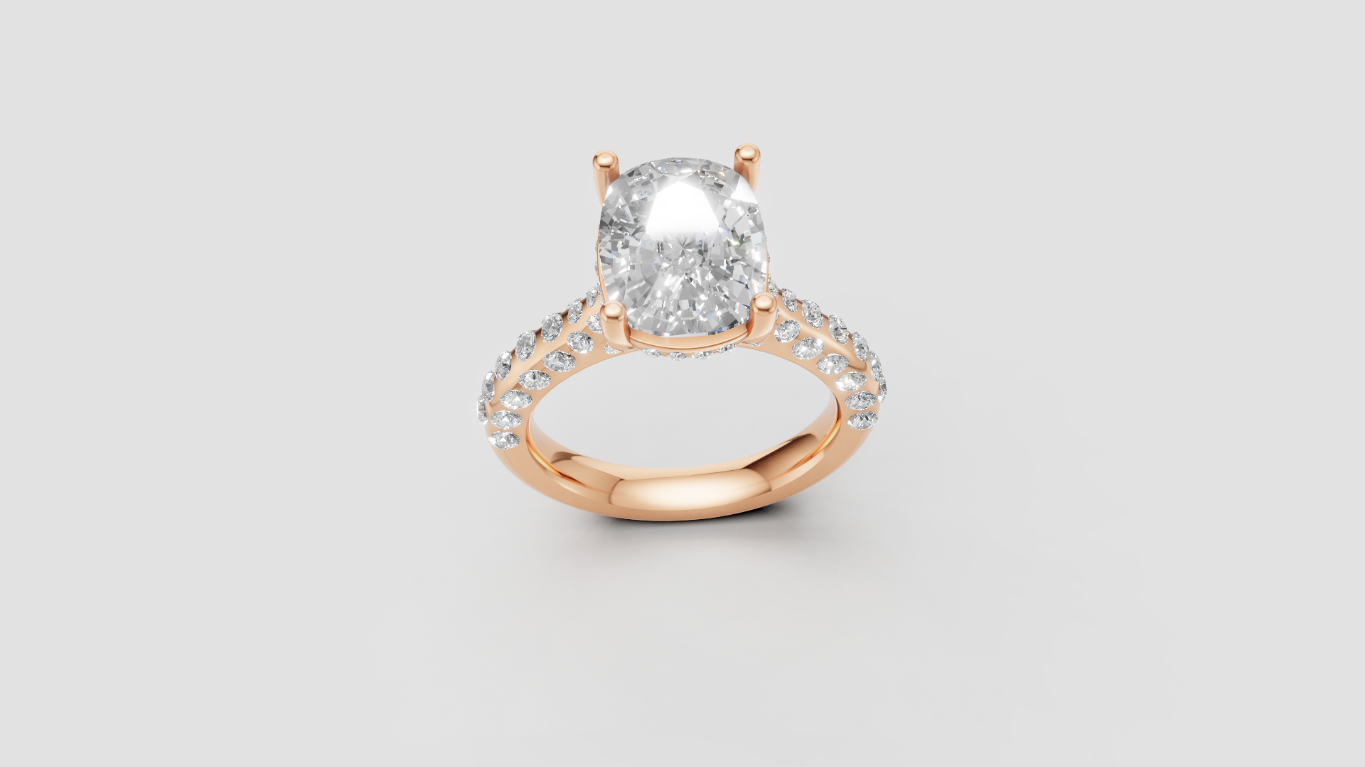 💍 Cushion-Cut Solitaire Engagement Ring | 14K Gold | DS IMPEX