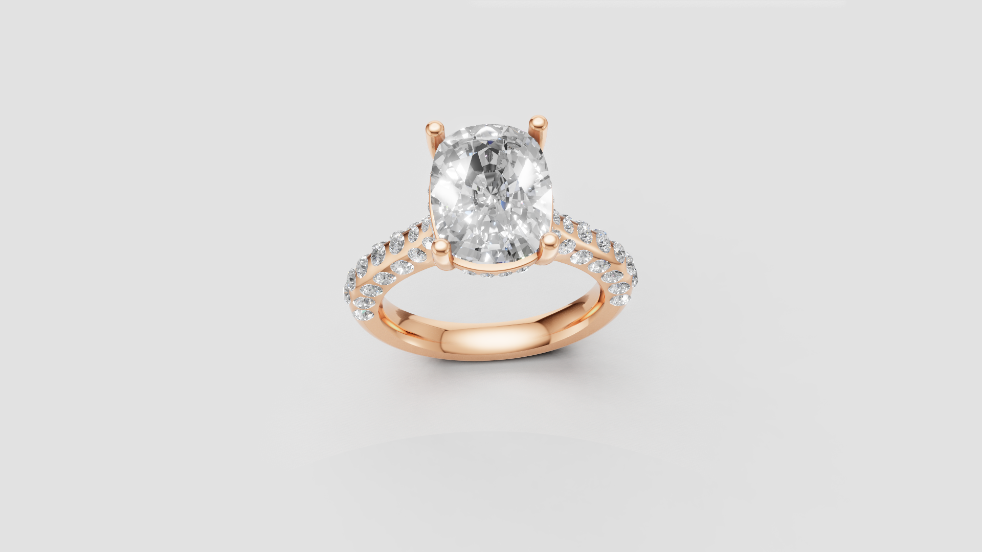 💍 Cushion-Cut Solitaire Engagement Ring | 14K Gold | DS IMPEX