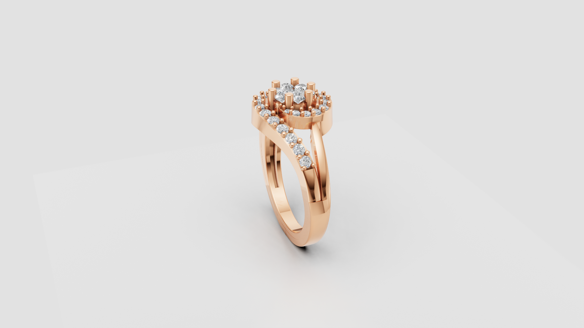🌸 Floral Cluster Ring | 18K Gold | DS IMPEX
