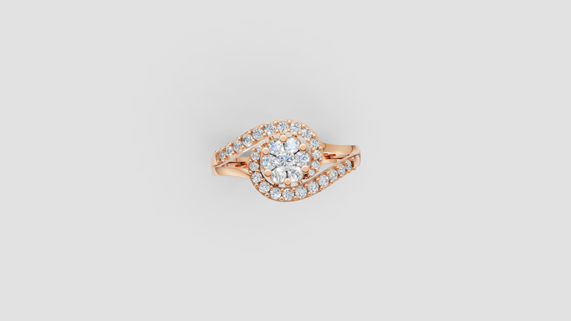 🌸 Floral Cluster Ring | 18K Gold | DS IMPEX