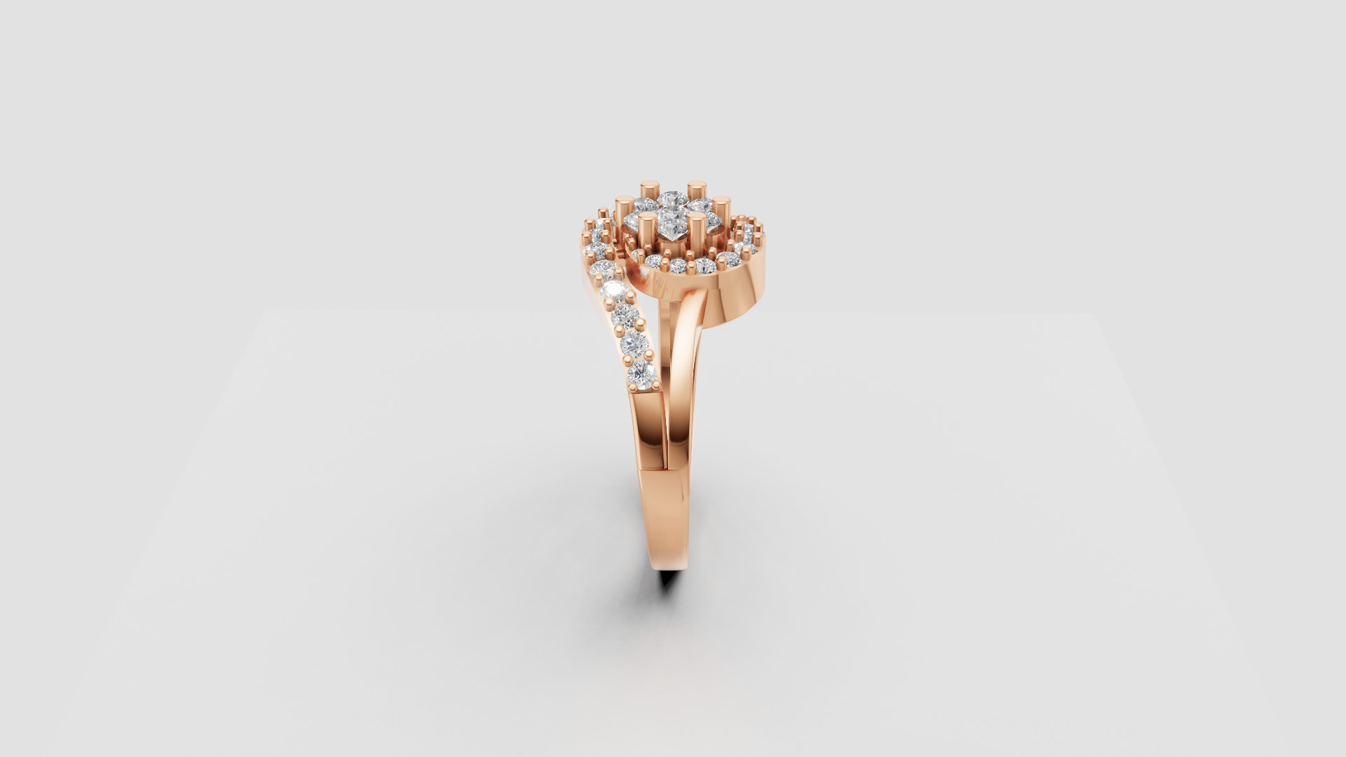 🌸 Floral Cluster Ring | 18K Gold | DS IMPEX