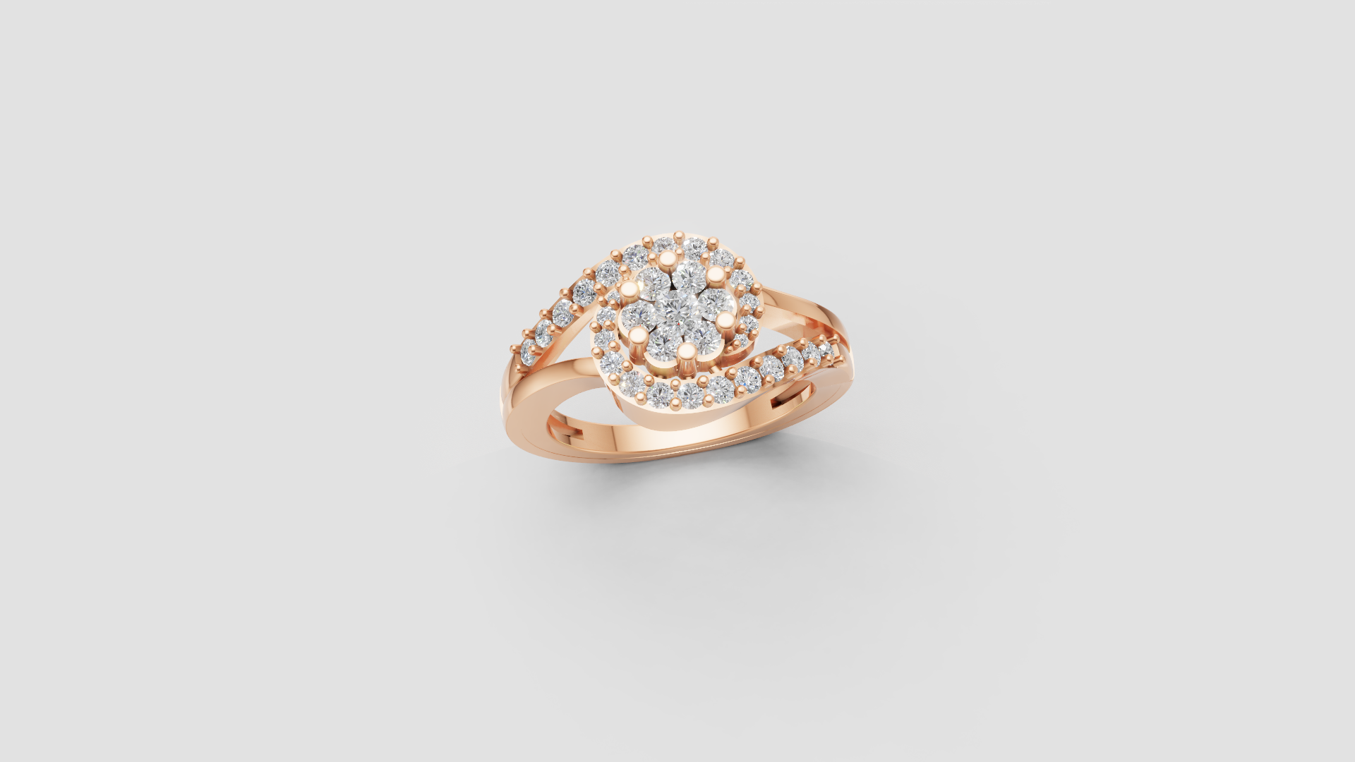 🌸 Floral Cluster Ring | 18K Gold | DS IMPEX