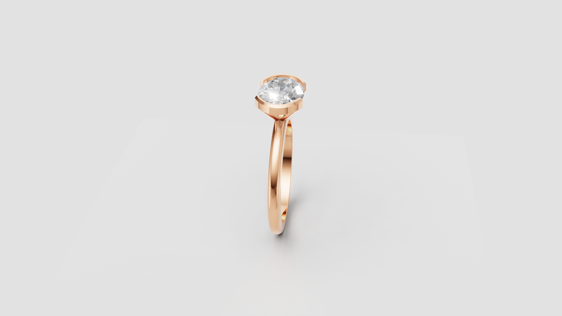 ✨ Oval-Cut Solitaire Ring | 18K Gold | DS IMPEX
