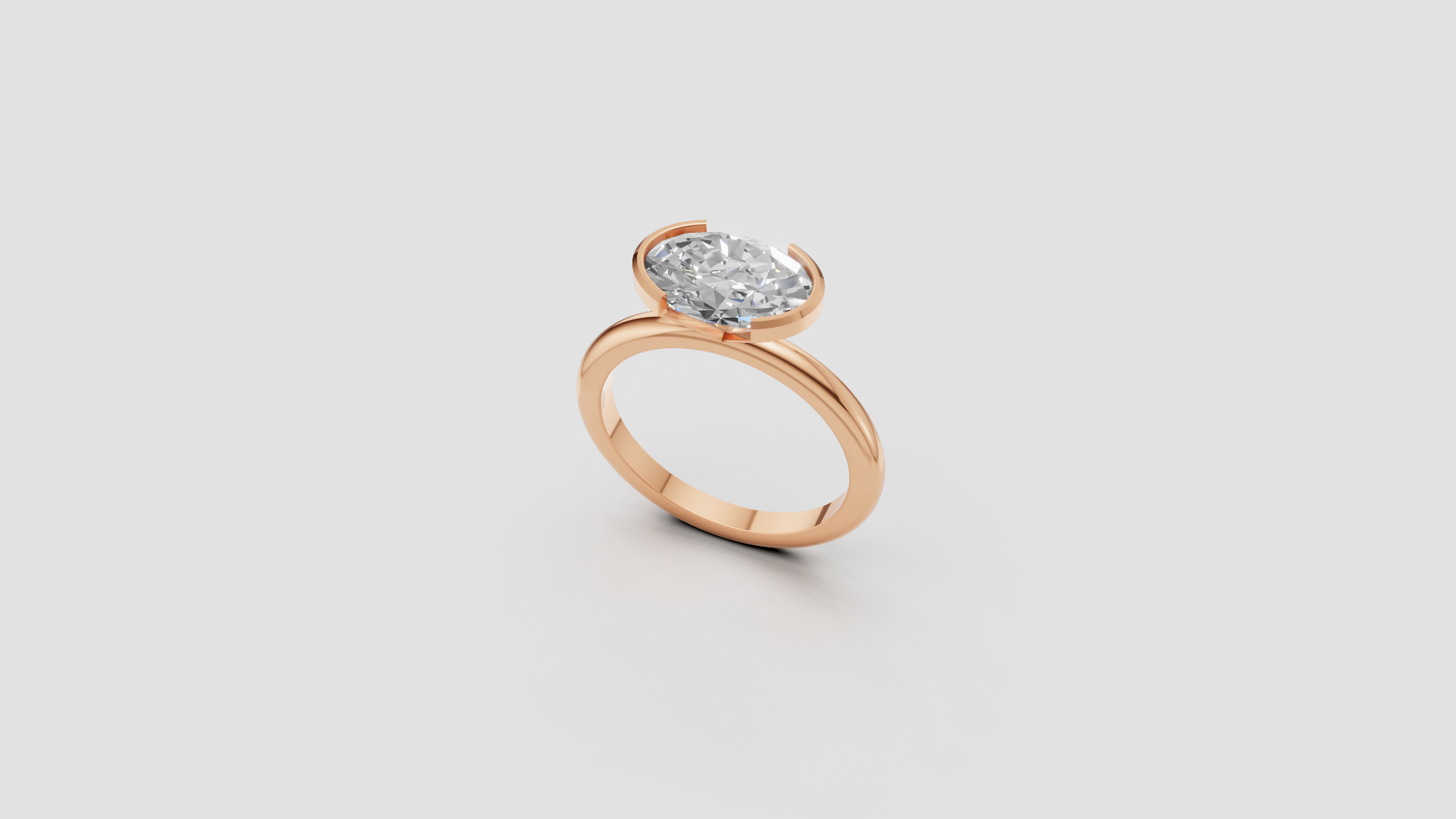 ✨ Oval-Cut Solitaire Ring | 18K Gold | DS IMPEX