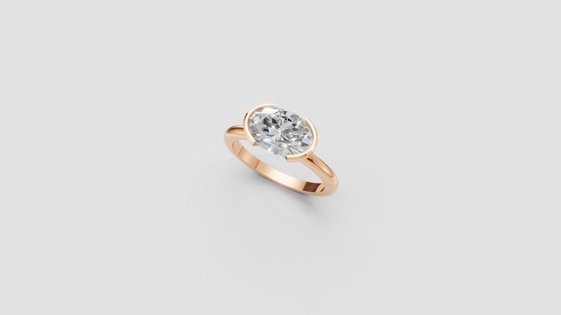 ✨ Oval-Cut Solitaire Ring | 18K Gold | DS IMPEX