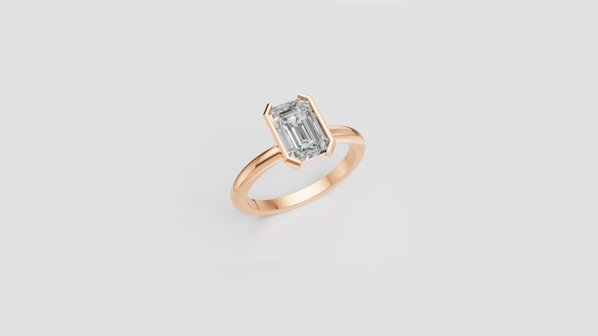 ✨ Emerald-Cut Solitaire Ring | 18K Gold | DS IMPEX