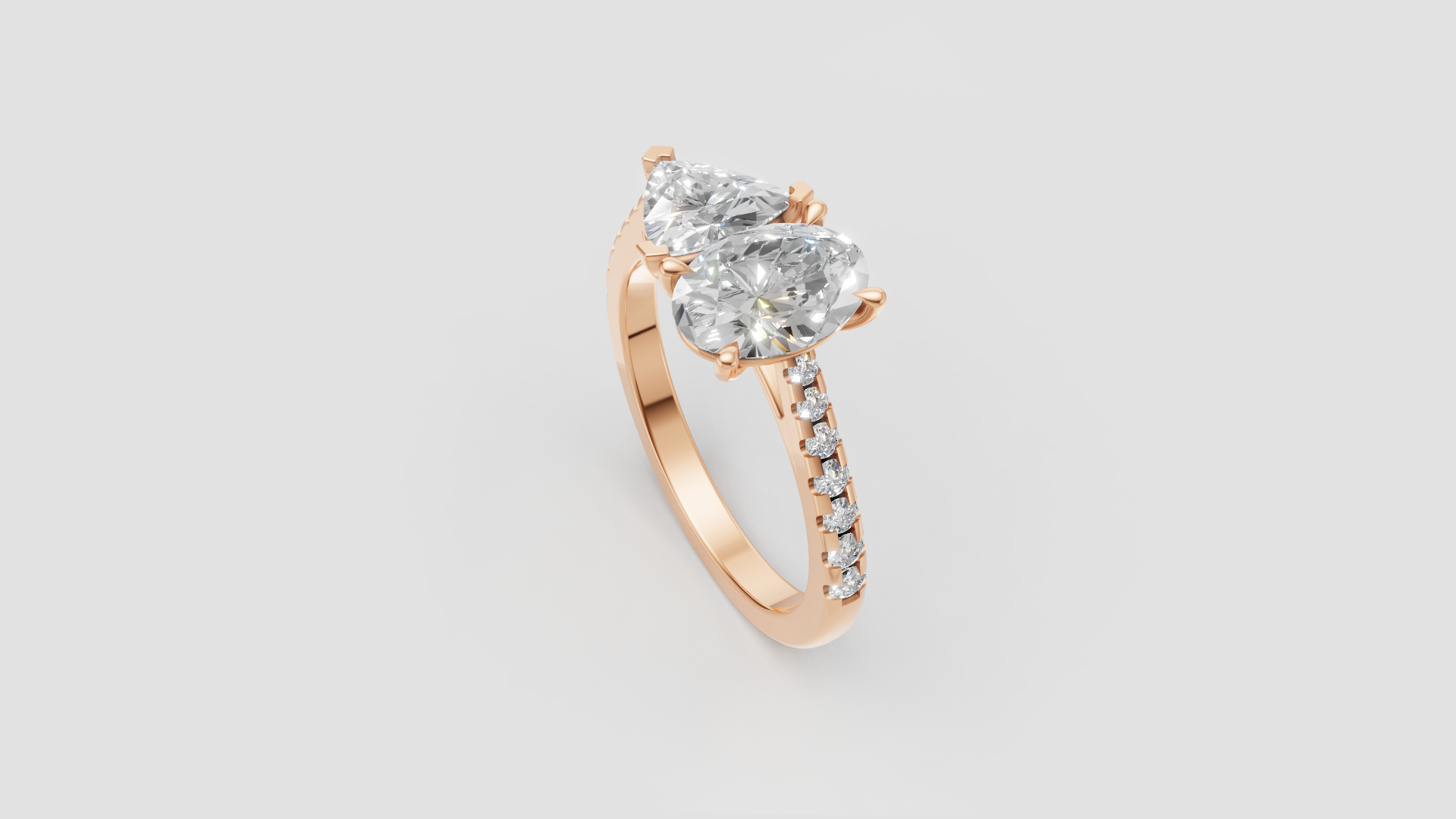 ✨ Double-Solitaire Heart Ring | 14K Gold | DS IMPEX