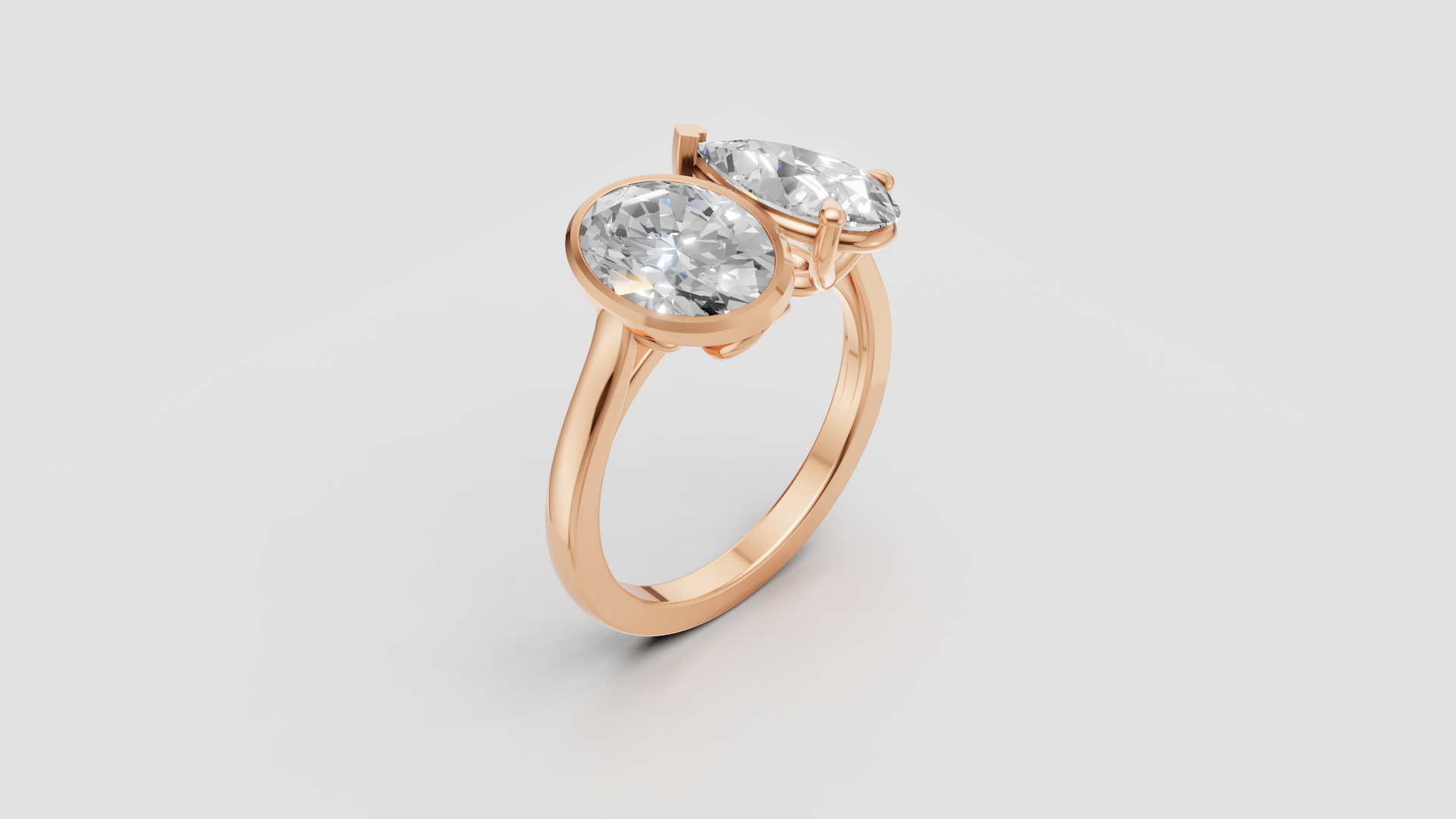 ✨ Double-Solitaire Round & Pear Cut Ring | 14K Gold | DS IMPEX