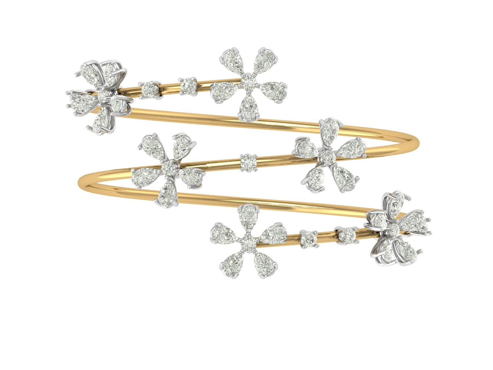 Elegant Leaf & Teardrop Diamond Earrings – Statement Luxury Jewelry