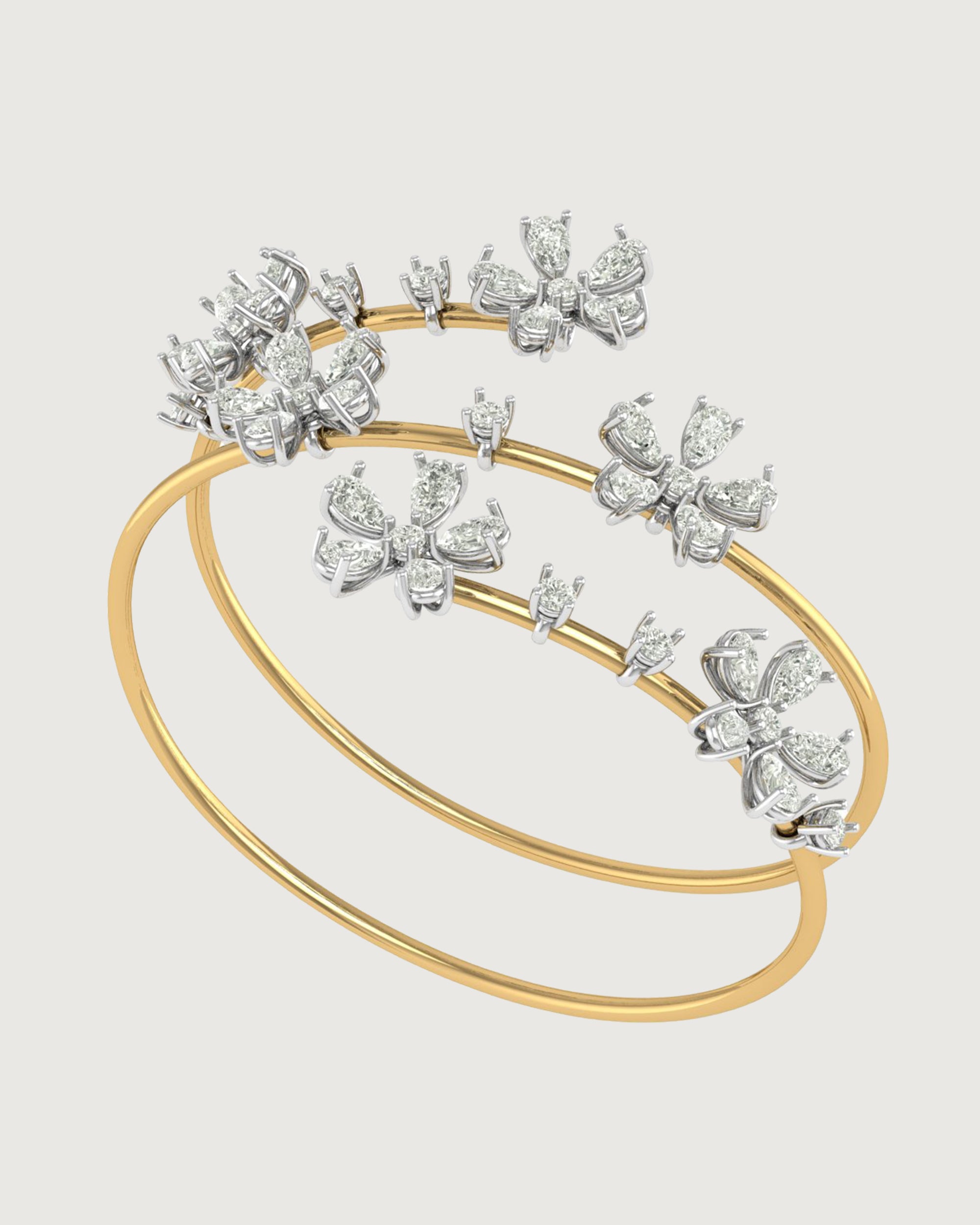 Elegant Leaf & Teardrop Diamond Earrings – Statement Luxury Jewelry