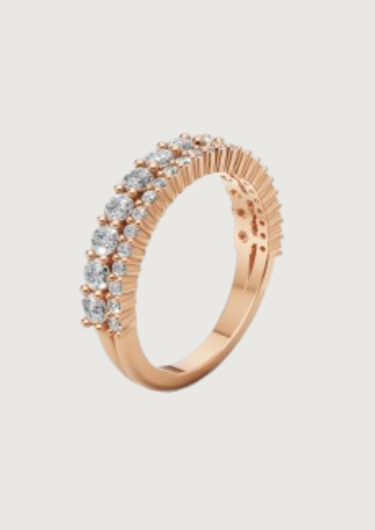 ✨ Double Row Diamond Band Ring – Elegant 14K Gold Design | DS IMPEX