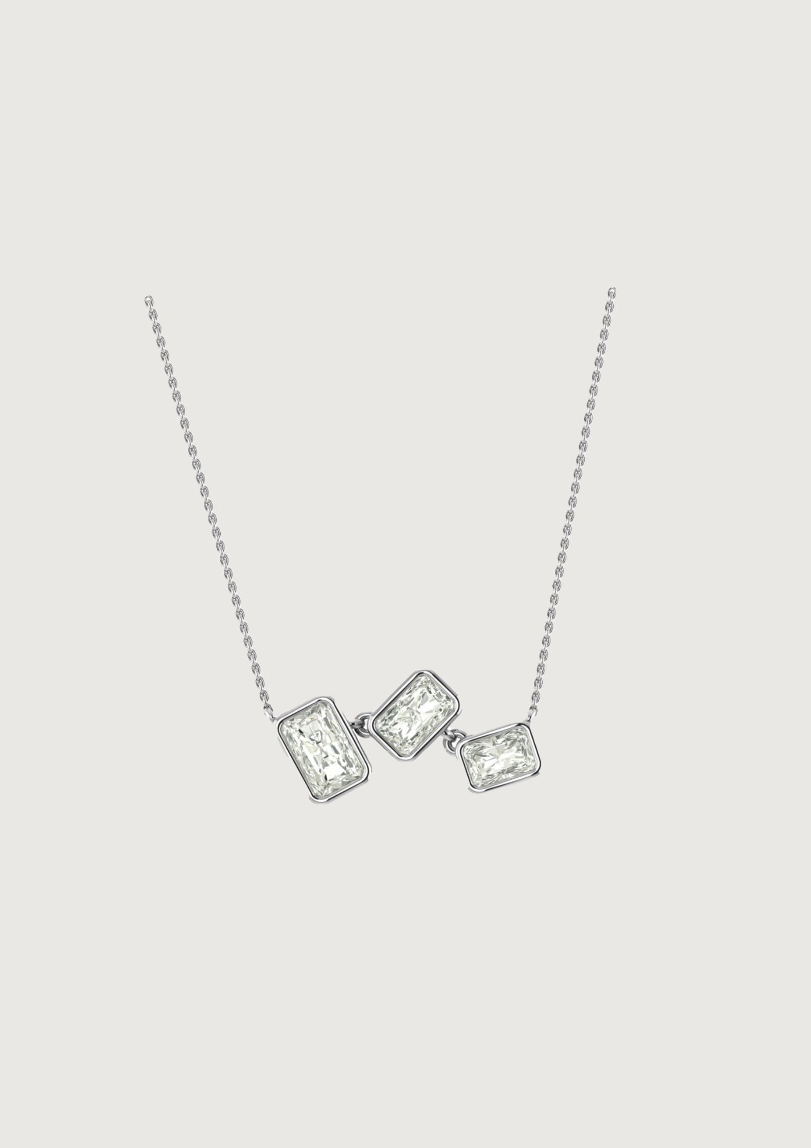 Radiant Trio Diamond Pendant – Elegant Balance in Motion