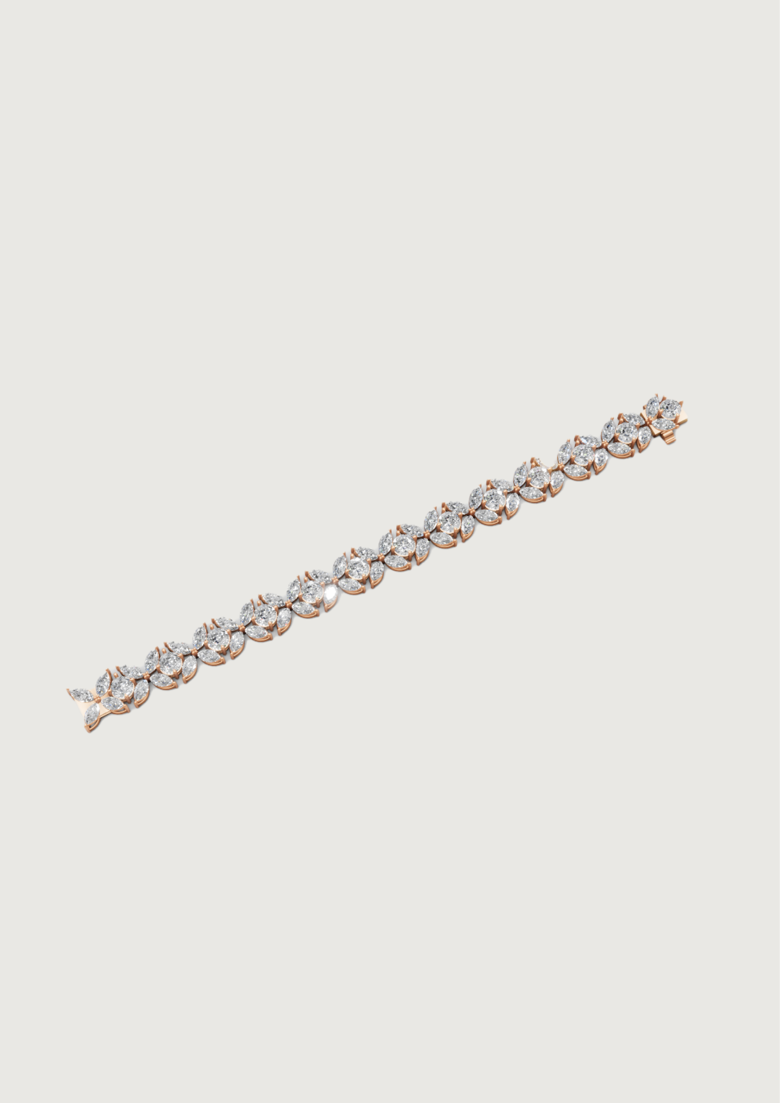 Luxe Marquise Cluster Diamond Bracelet – Elegant Floral Sparkle Design 🌸