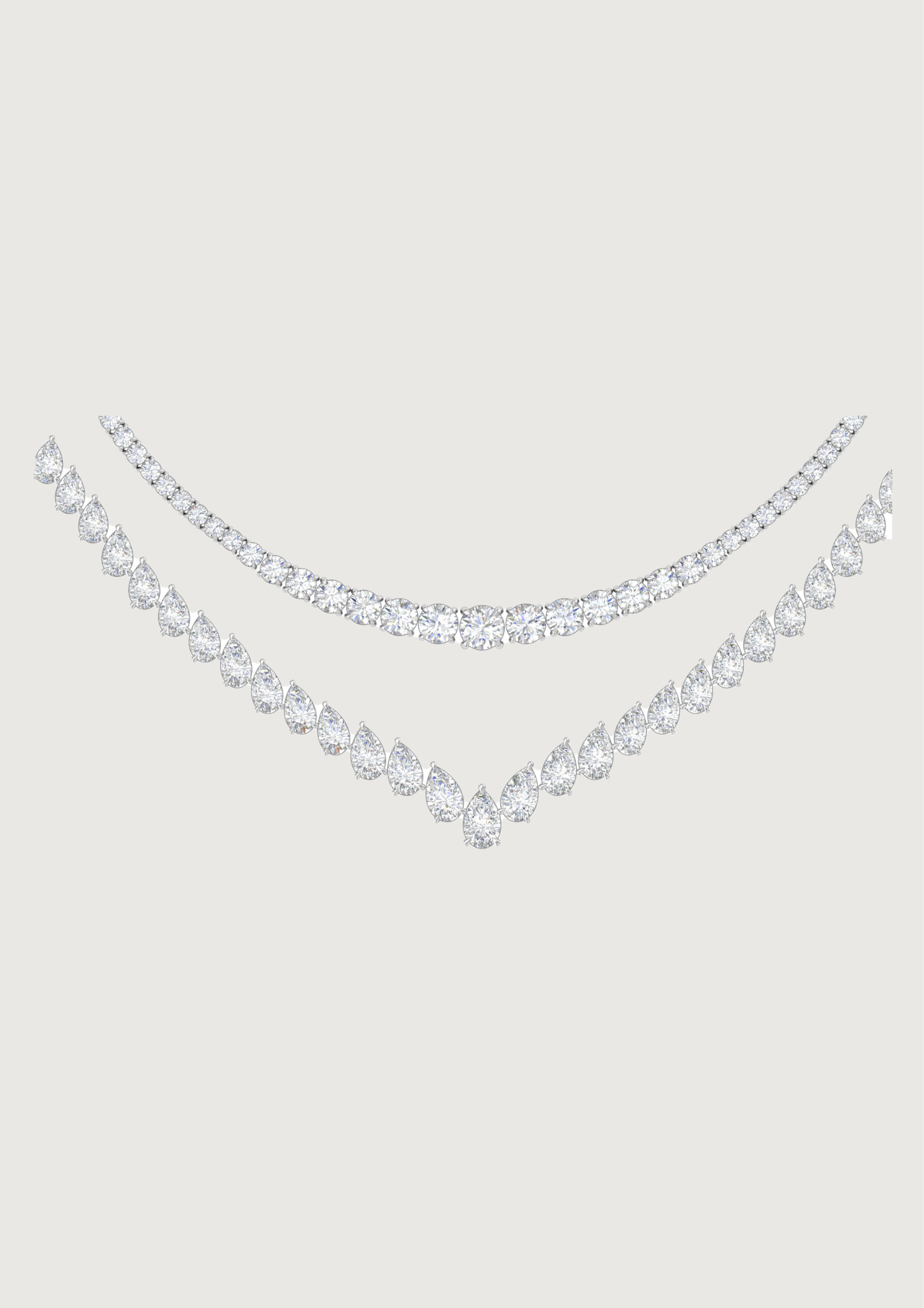 Eternal Glow Dual Diamond Necklace – Classic Glamour, Twice the Sparkle 💫