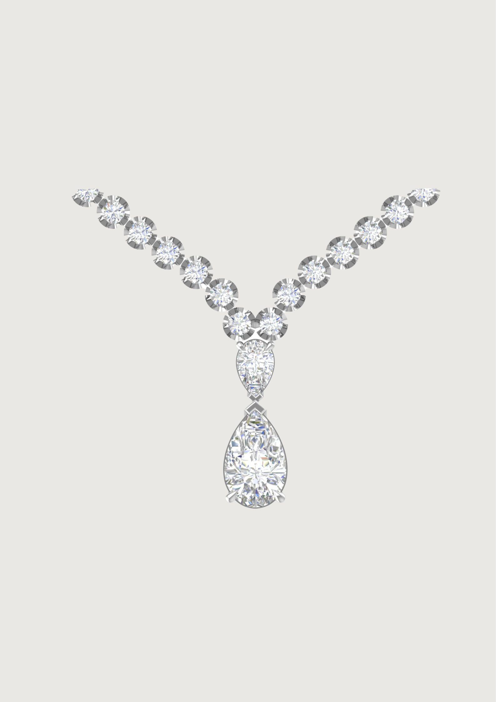 Pear Elegance – Diamond Drop Necklace | DS IMPEX Signature Collection