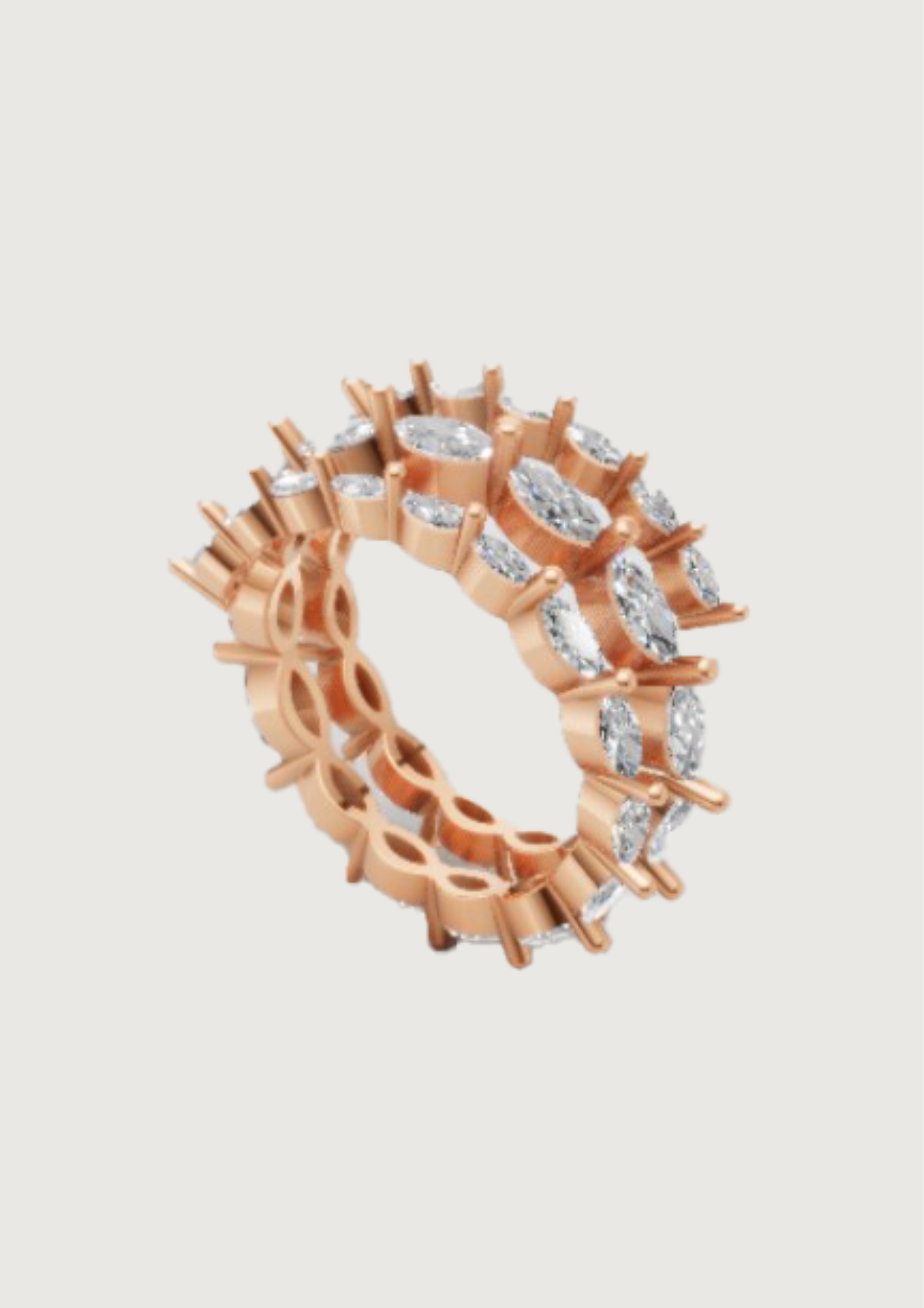 Marquise Elegance Eternity Band – Rose Gold Brilliance