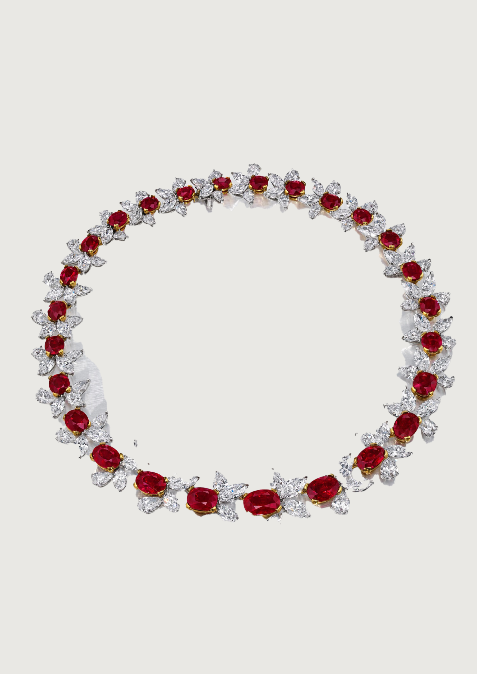Ruby Bloom – Floral Ruby & Diamond Necklace | DS IMPEX Signature Collection