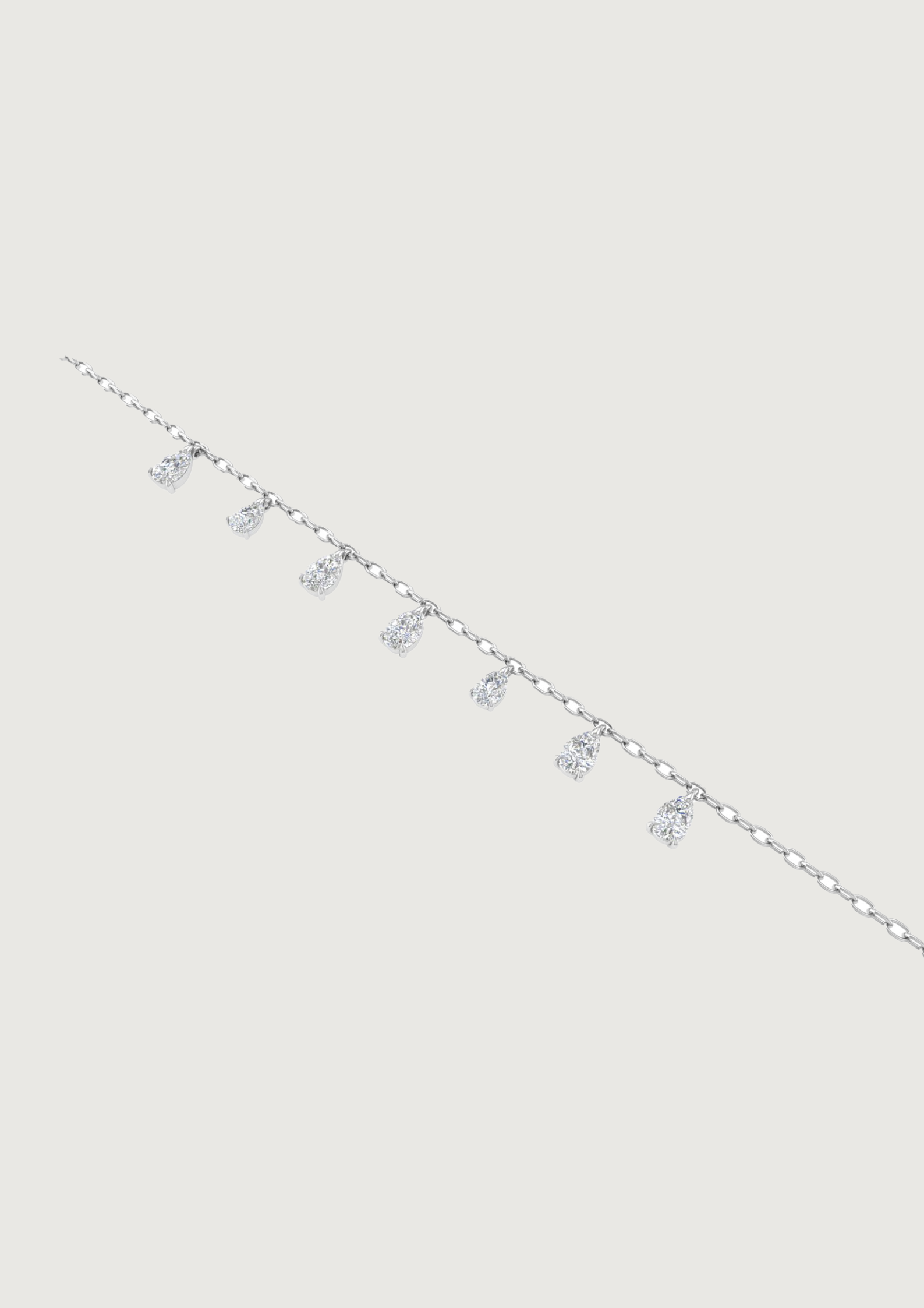 Delicate Pear Drop Bracelet – Minimal Sparkle with Graceful Movement