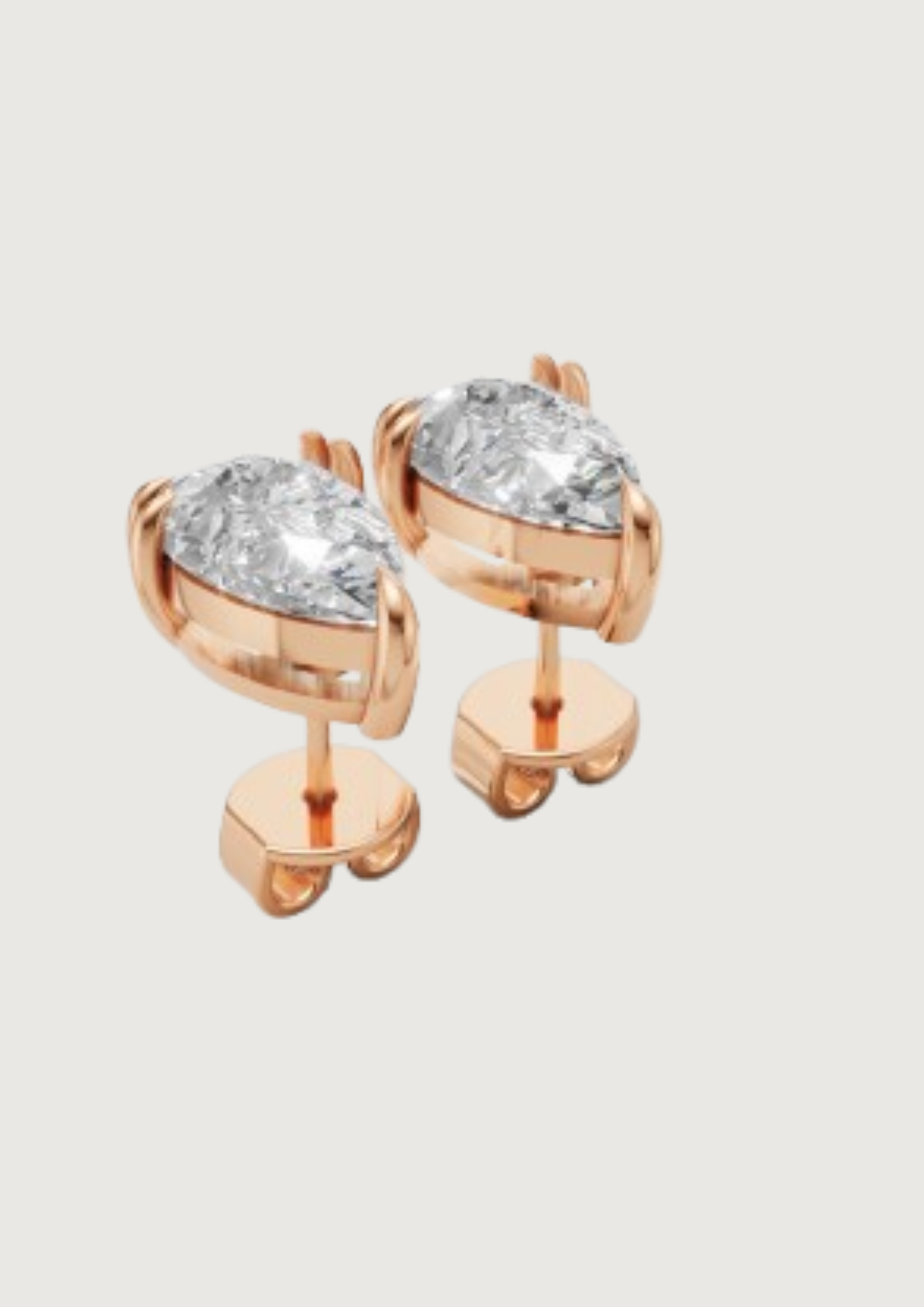 Pear-Cut Stud Earrings | 18K Gold | DS IMPEX