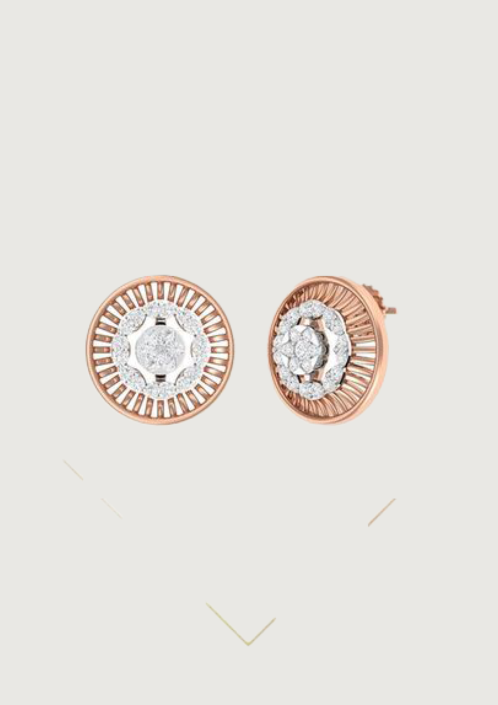 Radiant Rose Halo Stud Earrings – A Timeless Sparkle in Every Glance