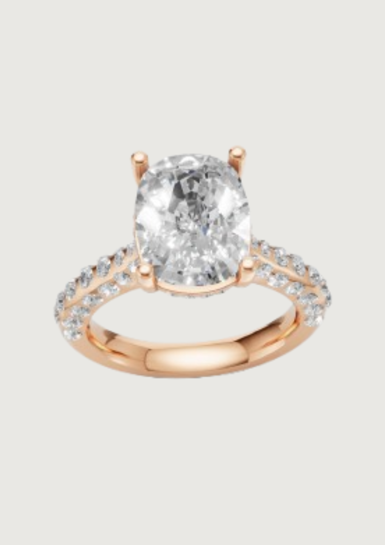 💍 Cushion-Cut Solitaire Engagement Ring | 14K Gold | DS IMPEX