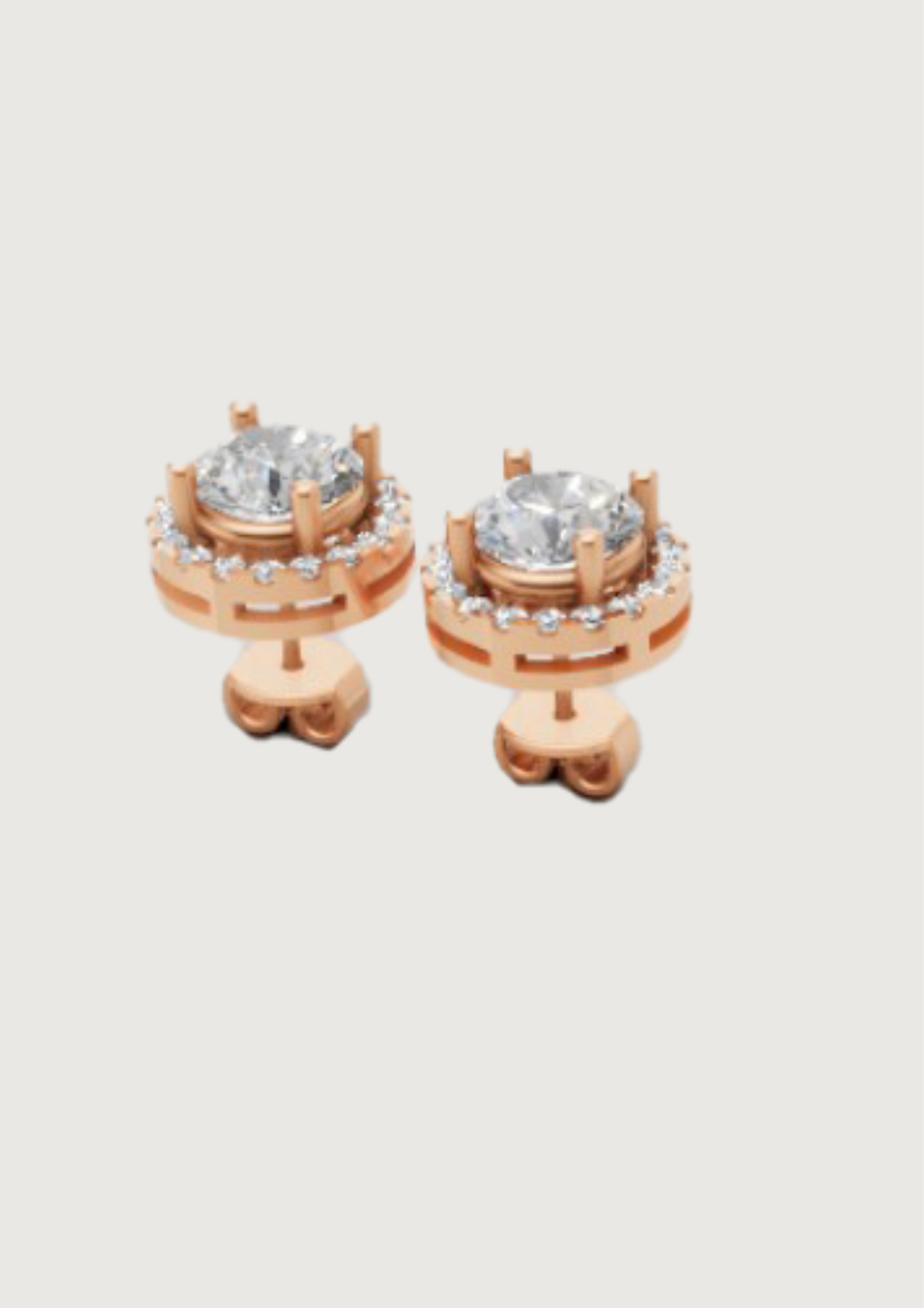 Regalia Halo – Round Cut Halo Stud Earrings