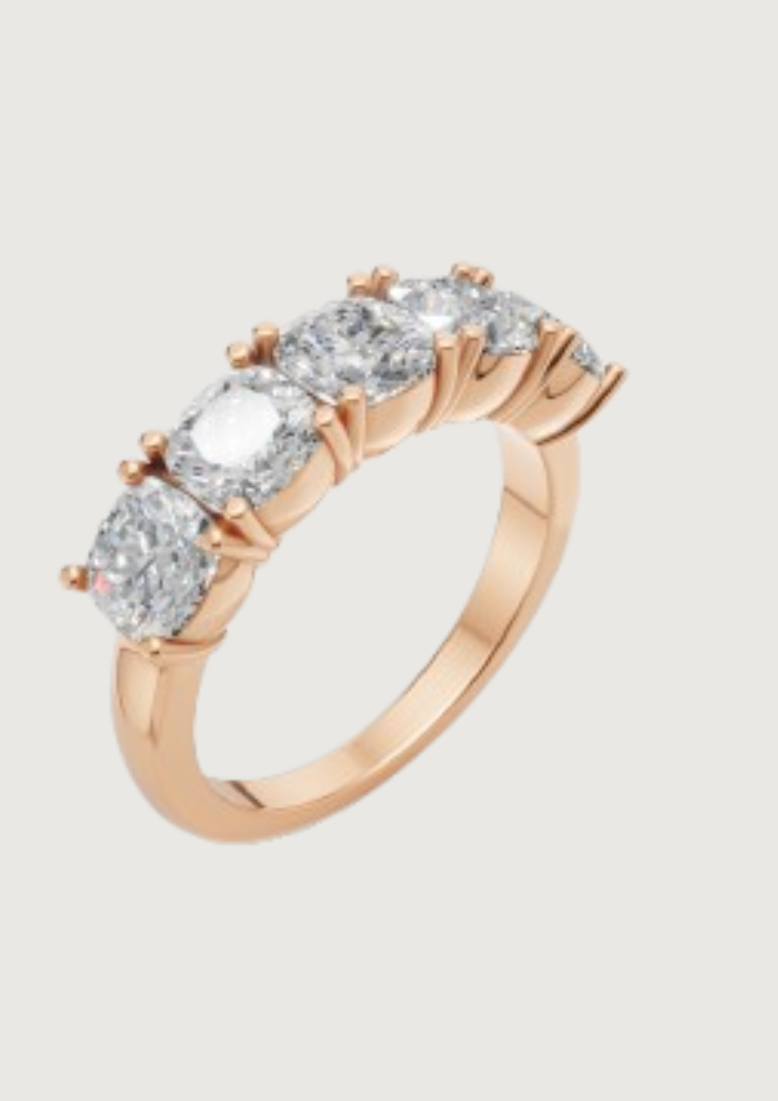 ✨ Cushion-Cut Diamond Band Ring | 18K Gold | DS IMPEX