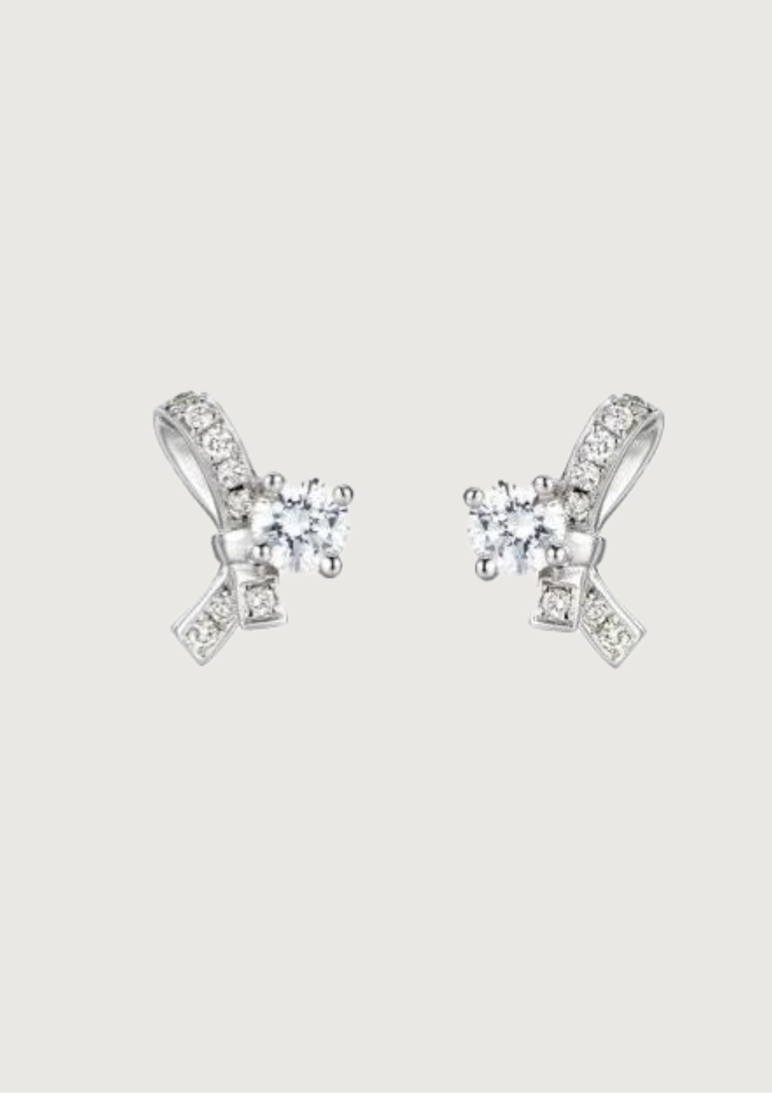 Diamond Bow Grace Studs – Delicate Sparkle with a Feminine Twist