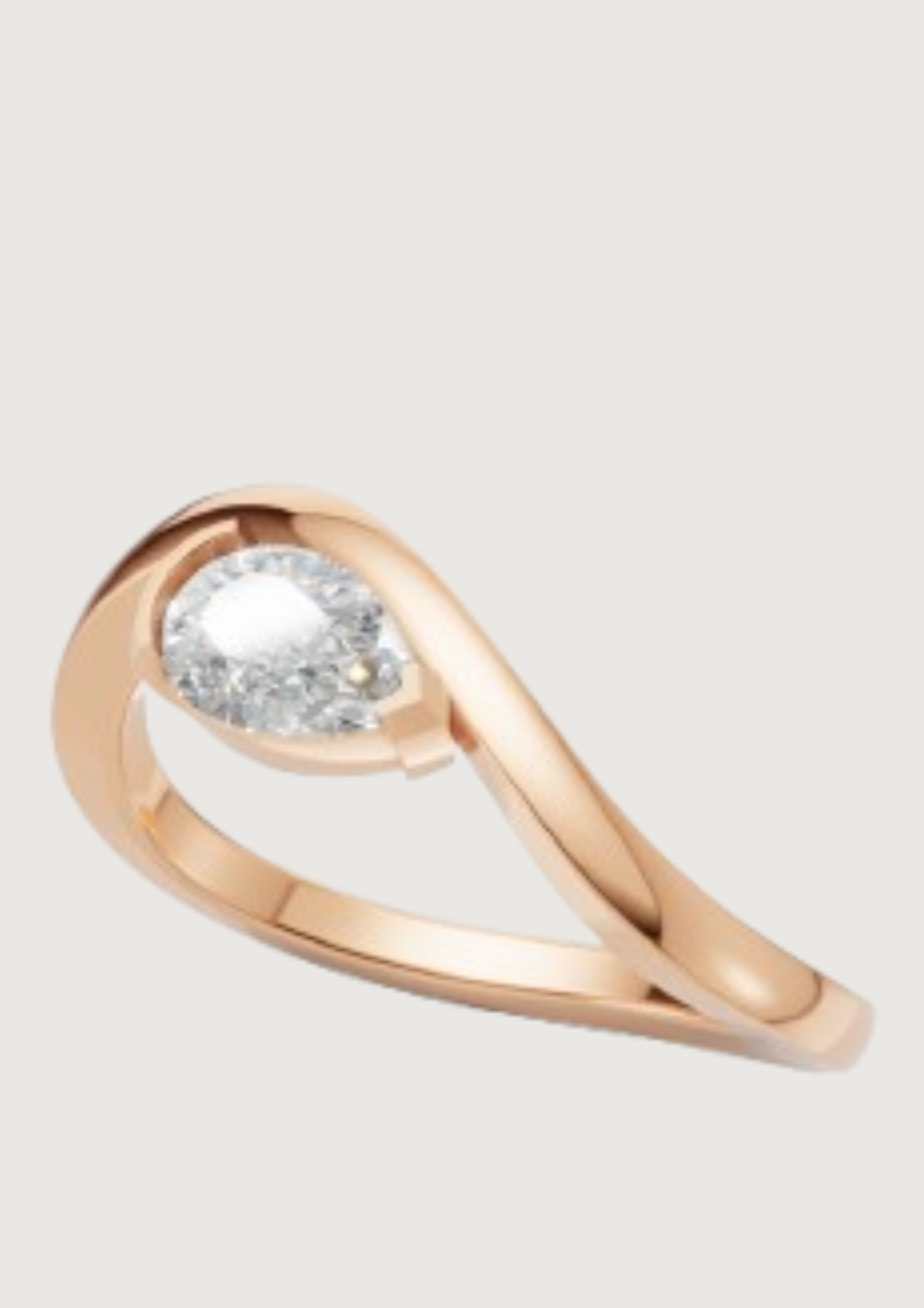 🌙 Celestial Embrace – Pear Solitaire Swirl Ring | DS IMPEX Signature